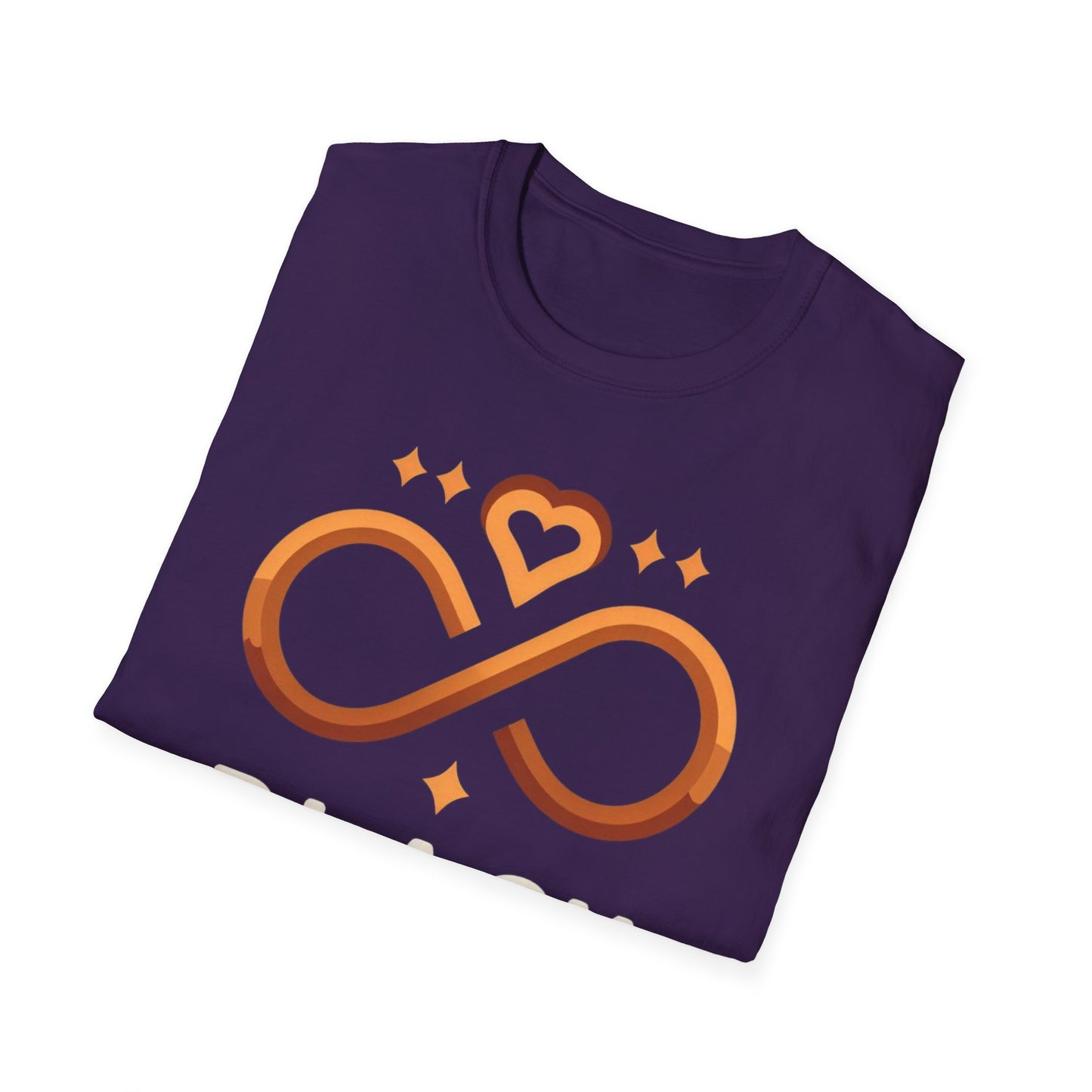 Unisex Softstyle T-Shirt - Black Love Infinity Design