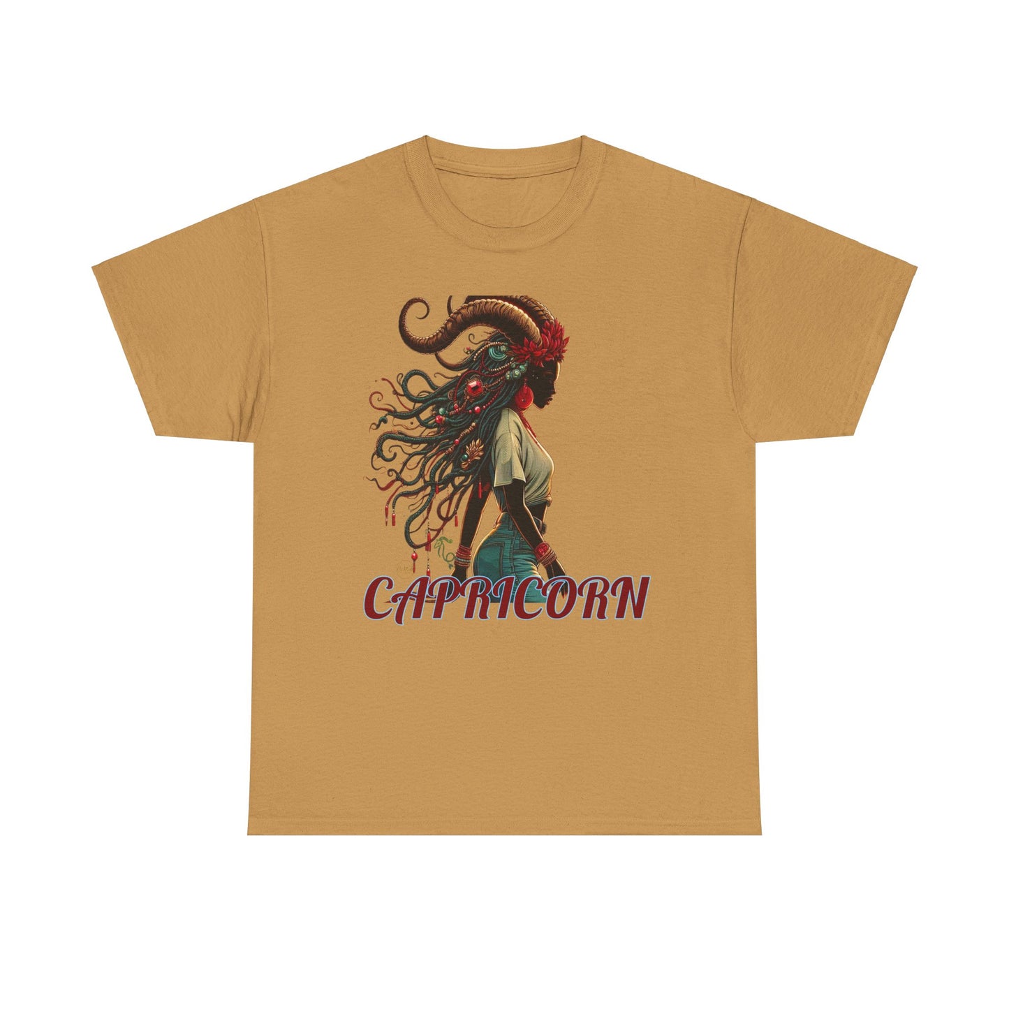 Capricorn Graphic Unisex Heavy Cotton Tee - Astrology Zodiac Shirt