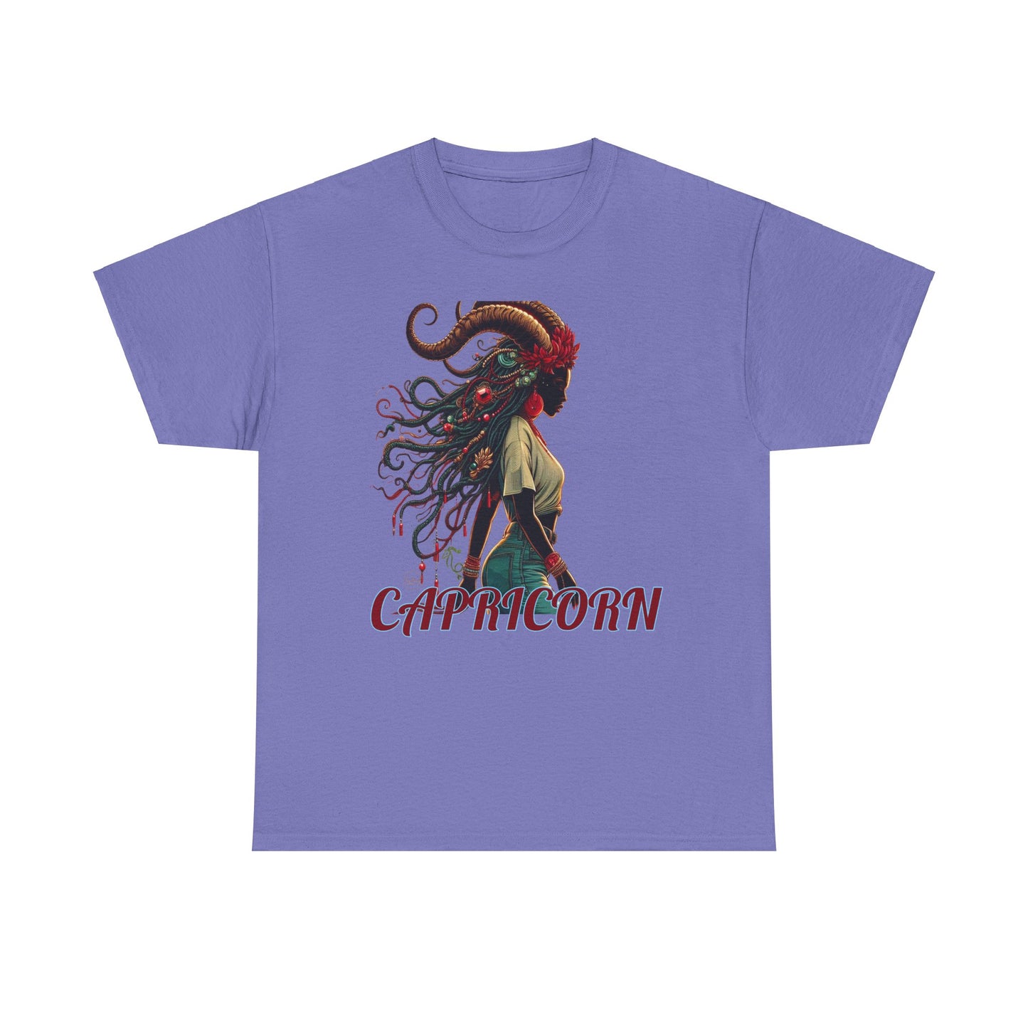 Capricorn Graphic Unisex Heavy Cotton Tee - Astrology Zodiac Shirt