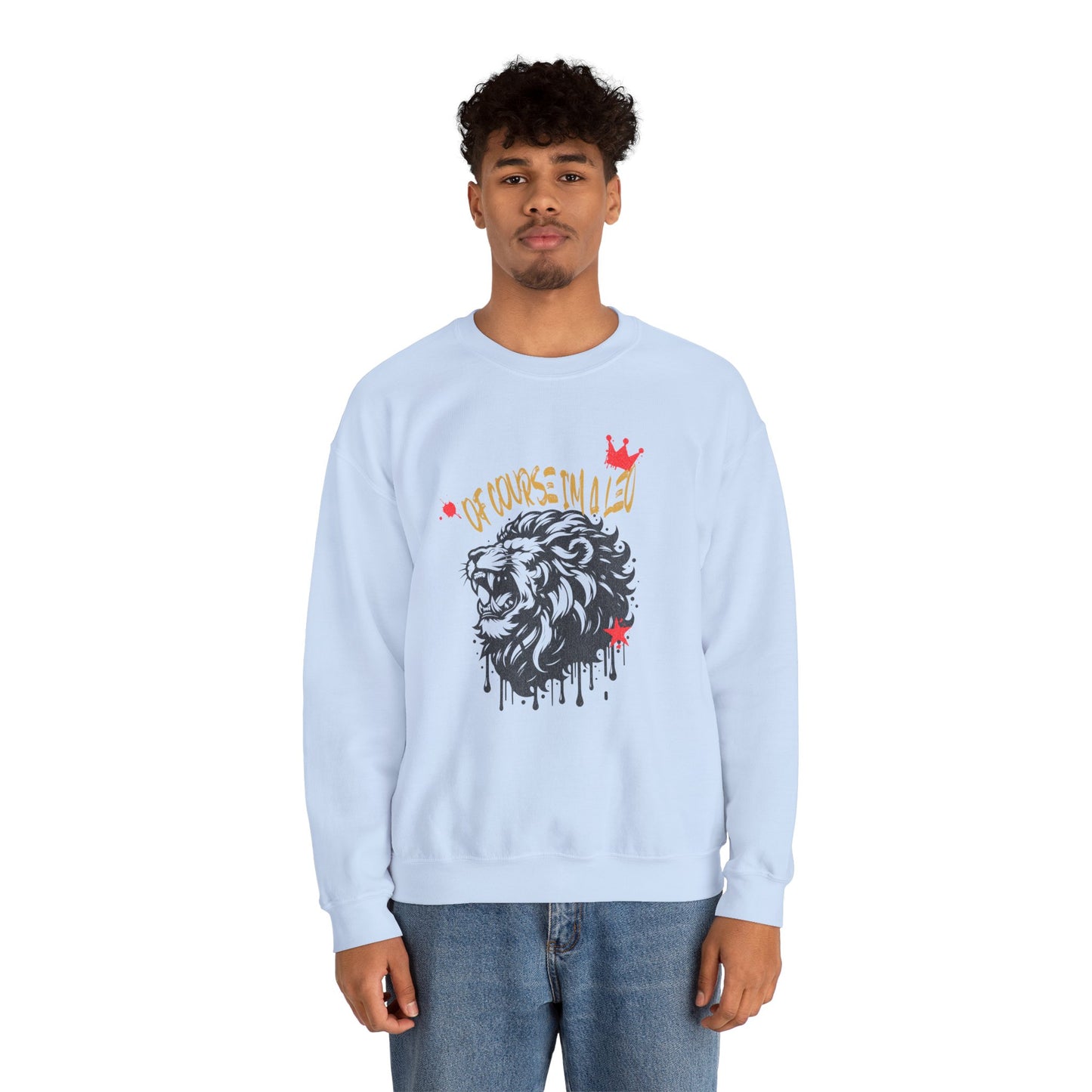 Unisex Lion Graphic Sweatshirt - "Of Course I'm a Leo"