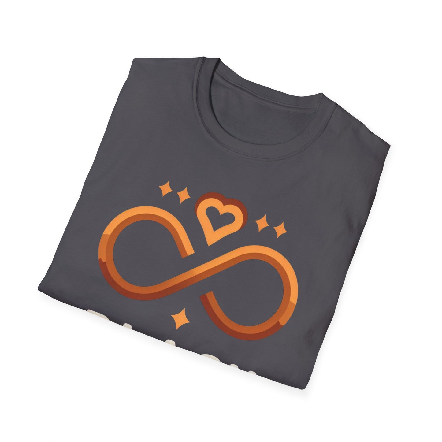Unisex Softstyle T-Shirt - Black Love Infinity Design