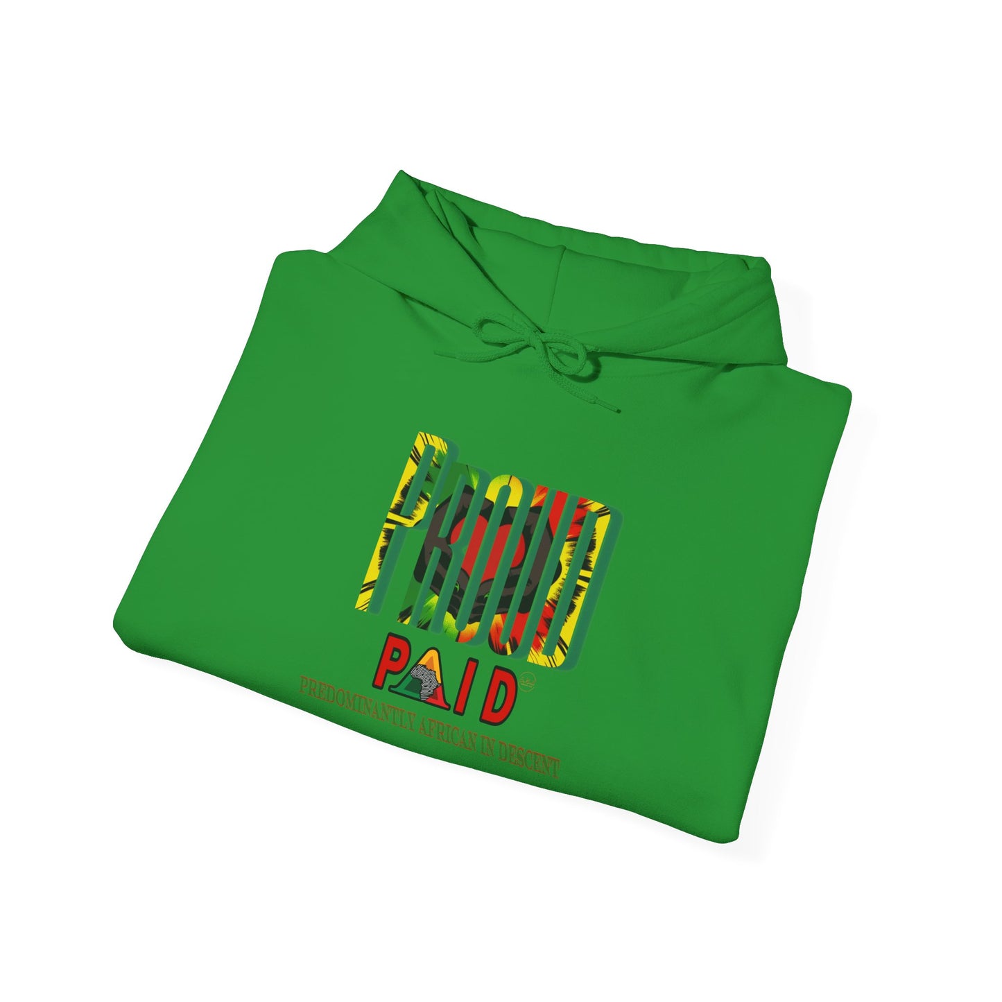 “PROUD” PAID Unisex Heavy Blend™ Hoodie - Celebrate Heritage in Style