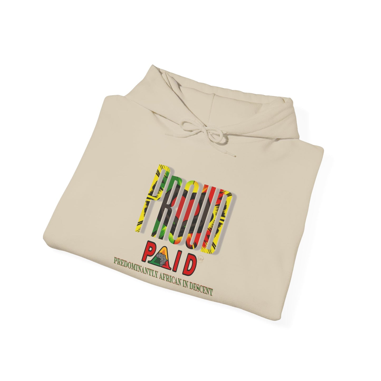 “PROUD” PAID Unisex Heavy Blend™ Hoodie - Celebrate Heritage in Style