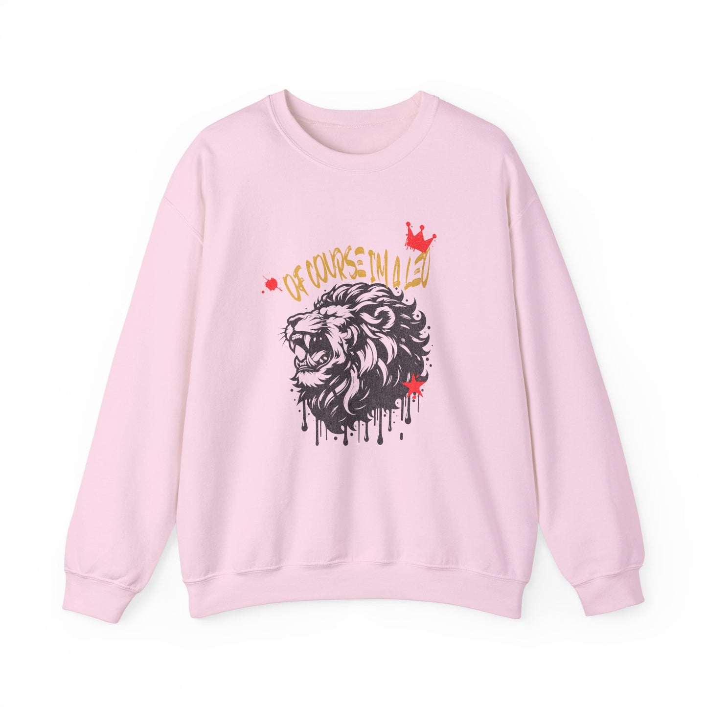 Unisex Lion Graphic Sweatshirt - "Of Course I'm a Leo"