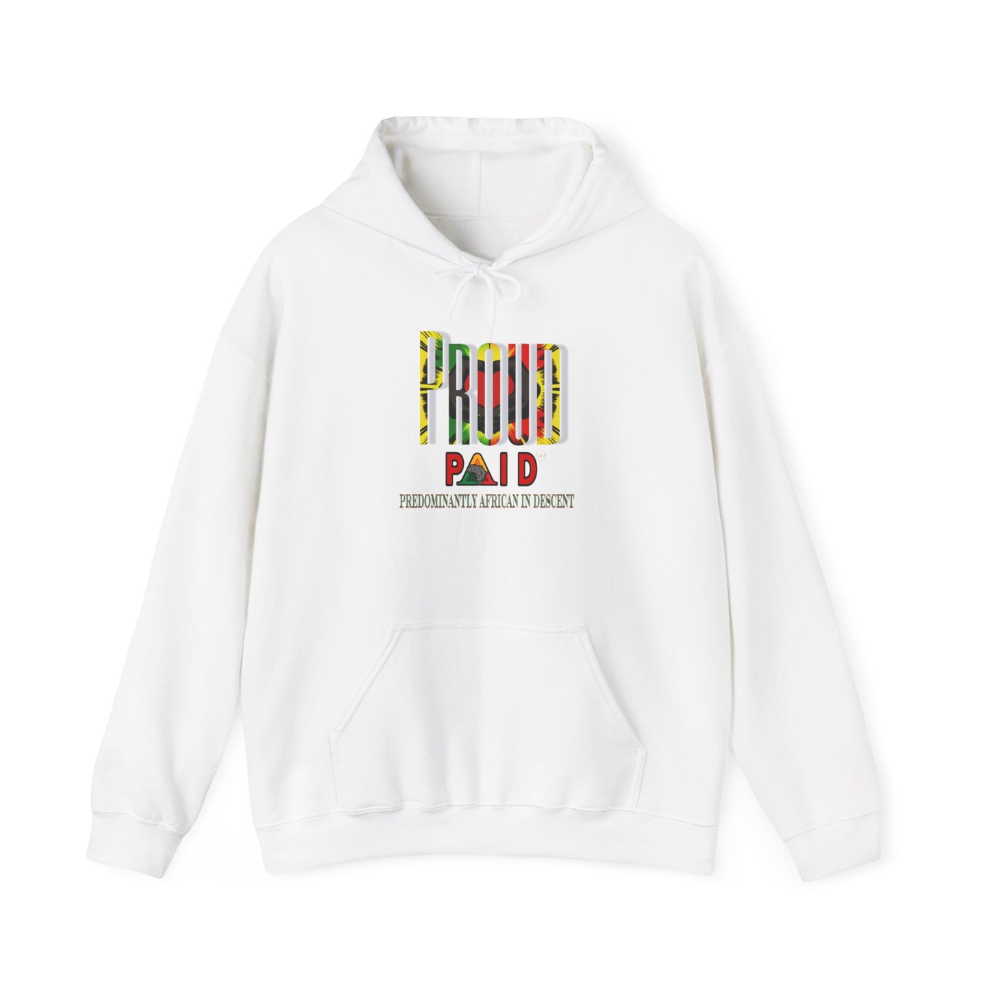 “PROUD” PAID Unisex Heavy Blend™ Hoodie - Celebrate Heritage in Style