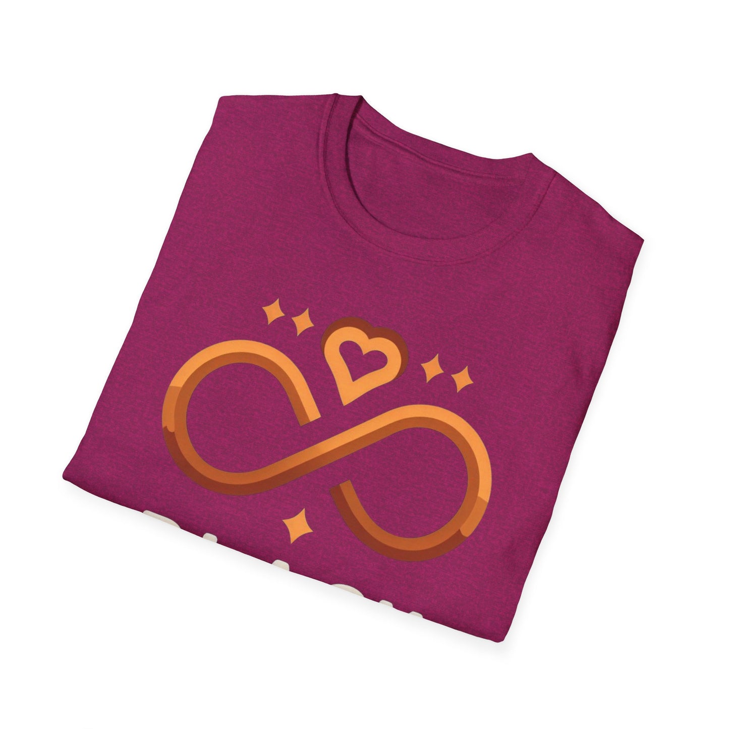 Unisex Softstyle T-Shirt - Black Love Infinity Design