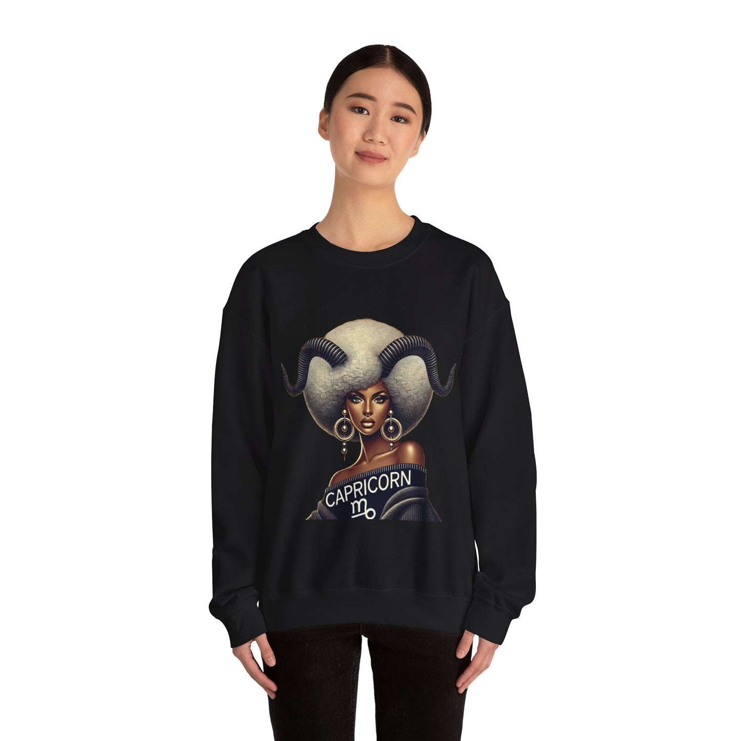 Capricorn Zodiac Sweatshirt for Astrology Lovers - Unisex Heavy Blend® Crewneck