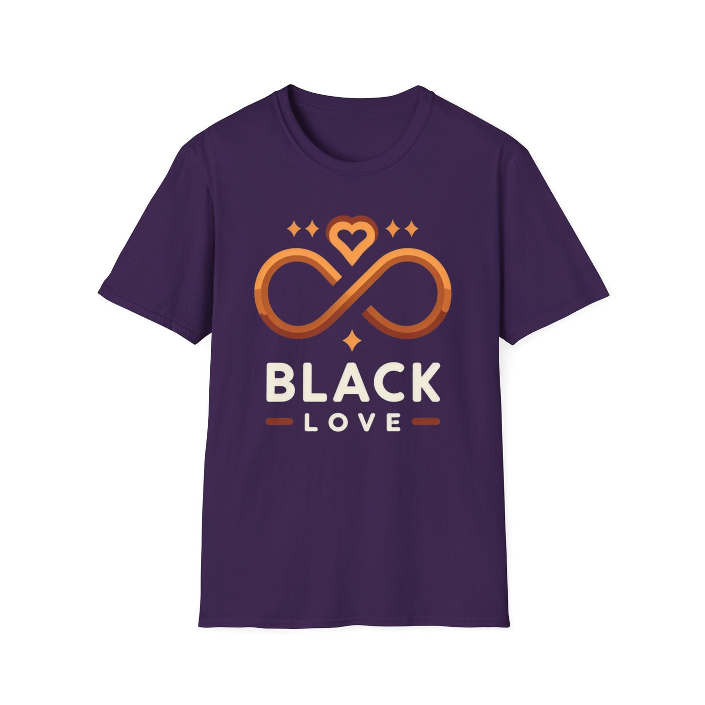 Unisex Softstyle T-Shirt - Black Love Infinity Design