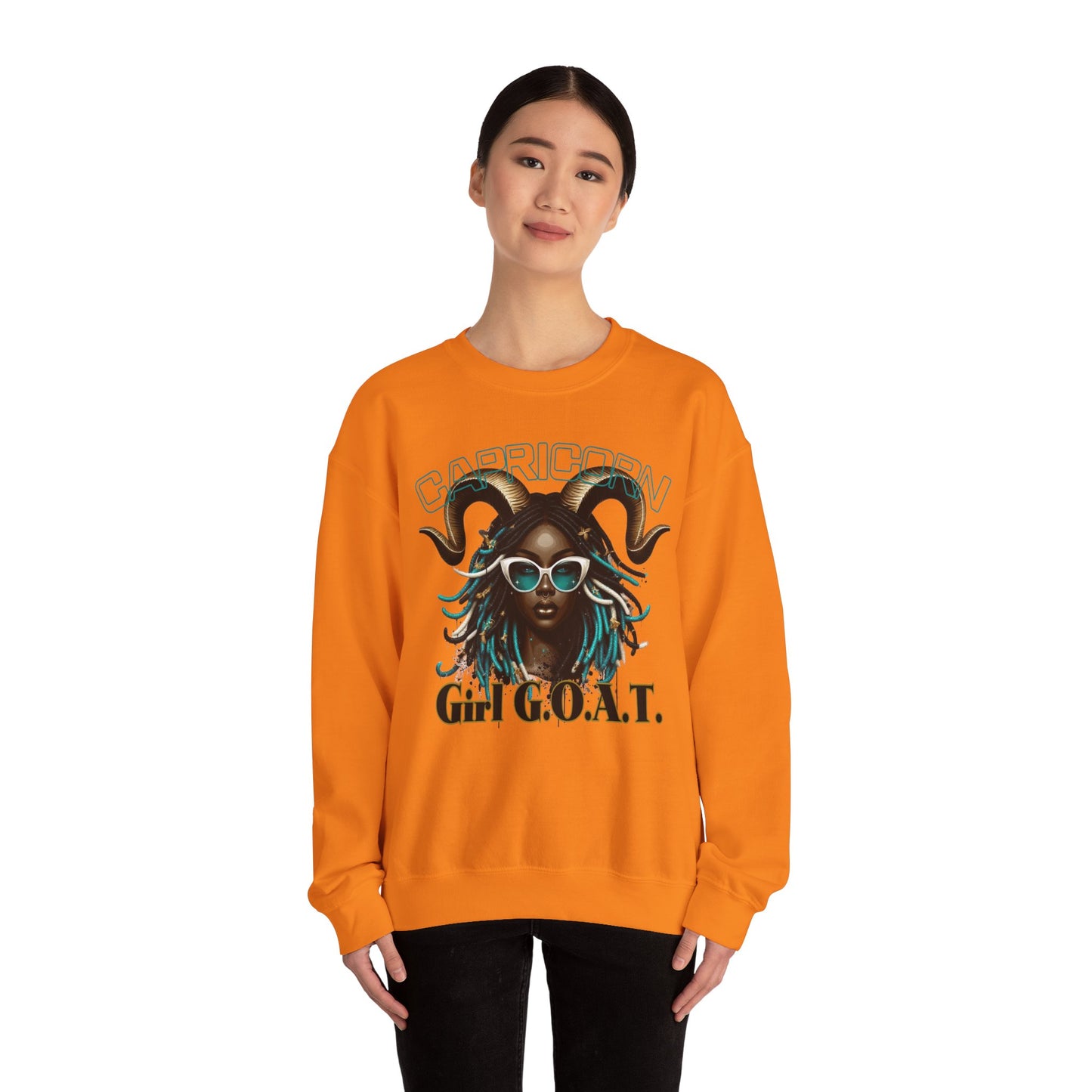 Capricorn Girl G.O.A.T. Unisex Crewneck Sweatshirt