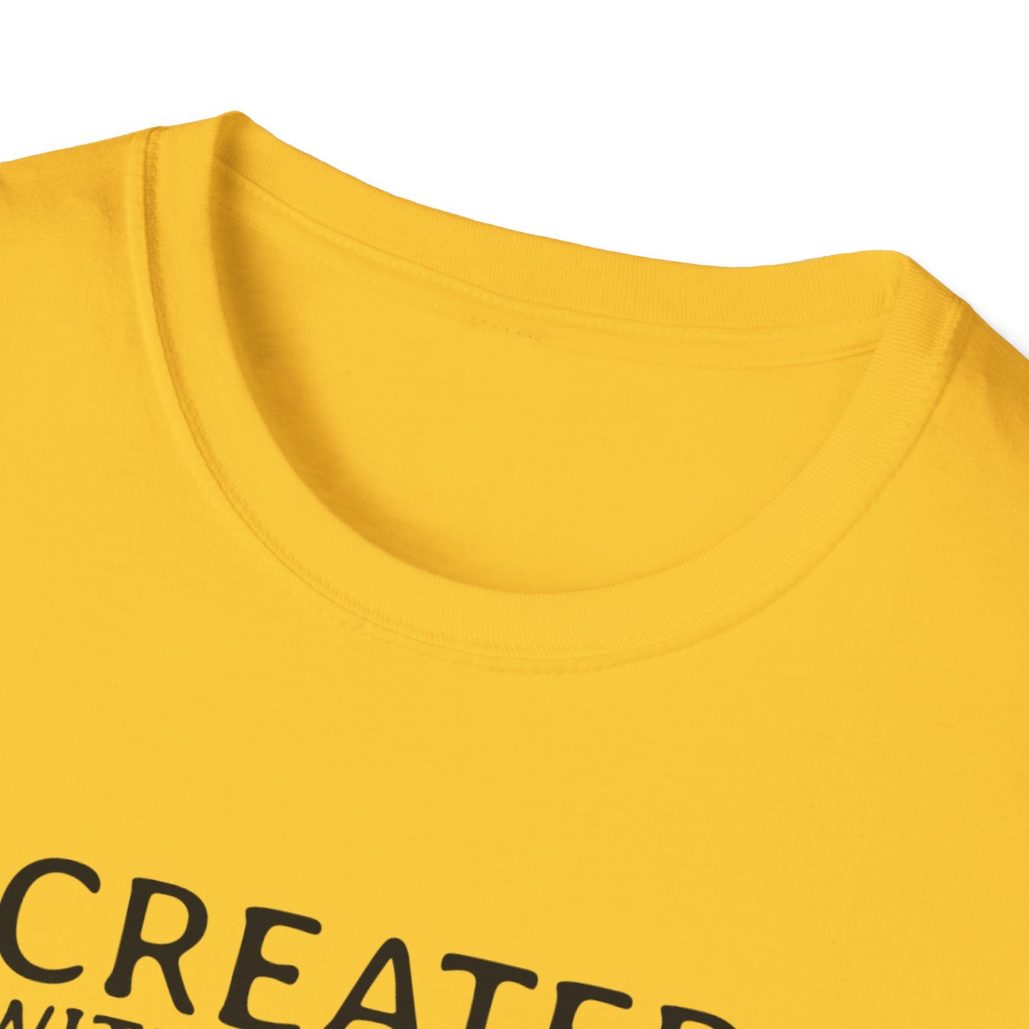 Created with a Purpose Unisex Softstyle T-Shirt - Inspirational Graphic Tee for Faith and Community