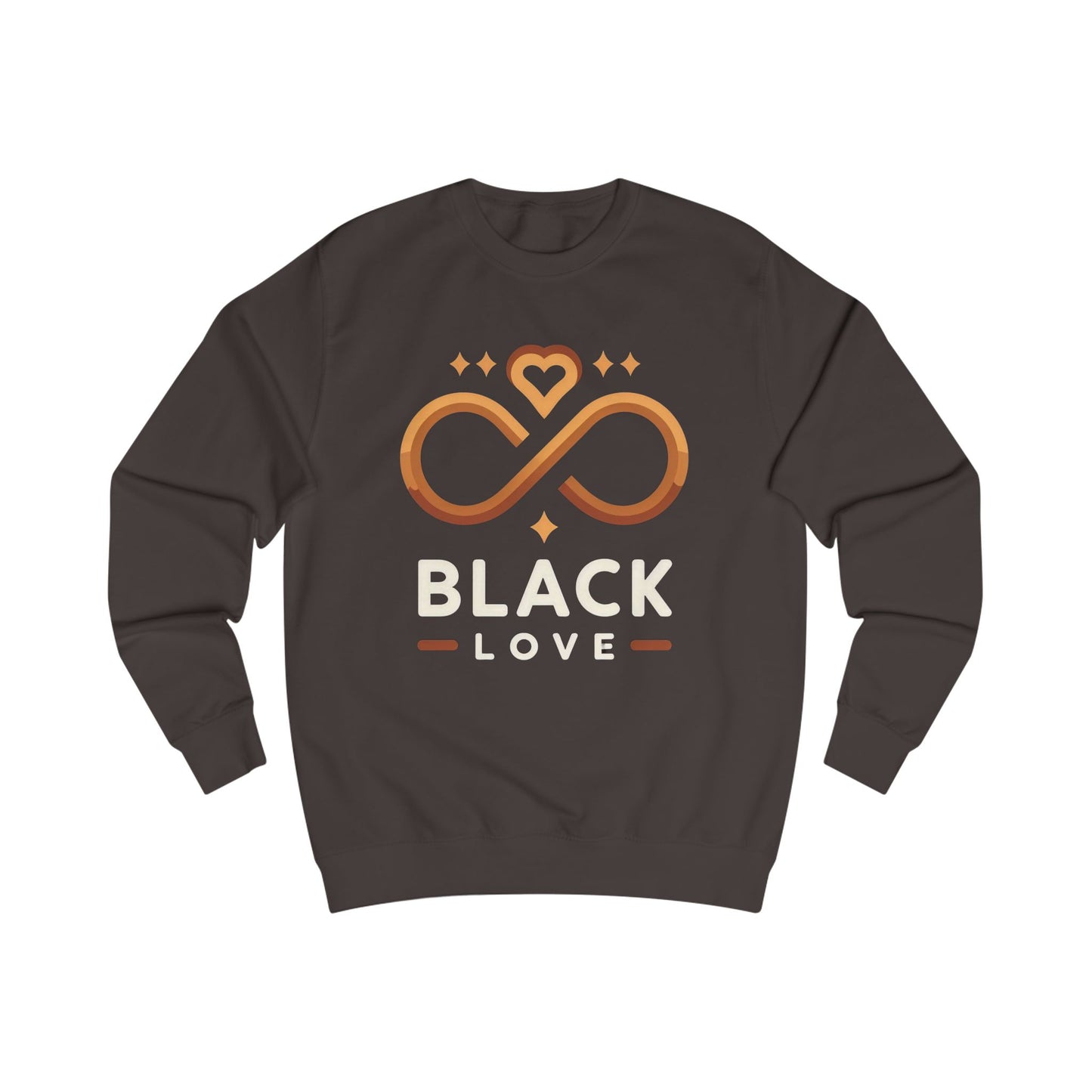 Infinity Love Unisex Sweatshirt - Black Love Design