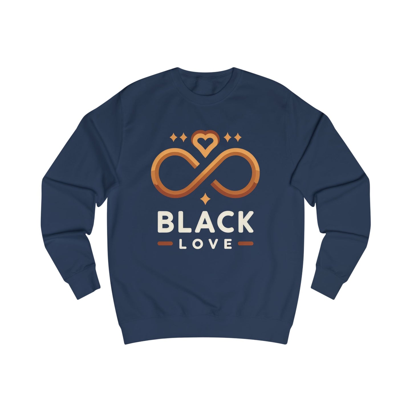 Infinity Love Unisex Sweatshirt - Black Love Design