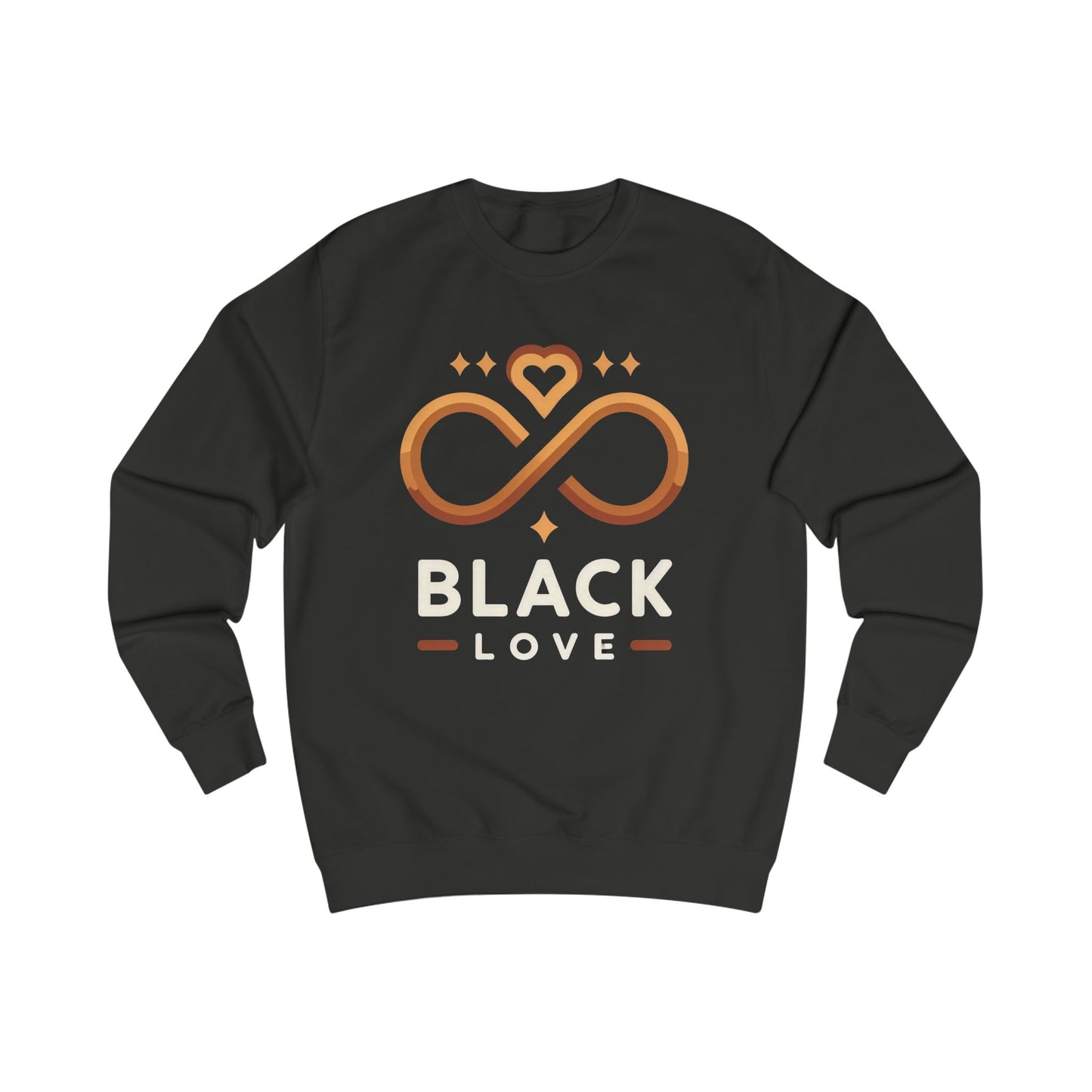 Infinity Love Unisex Sweatshirt - Black Love Design