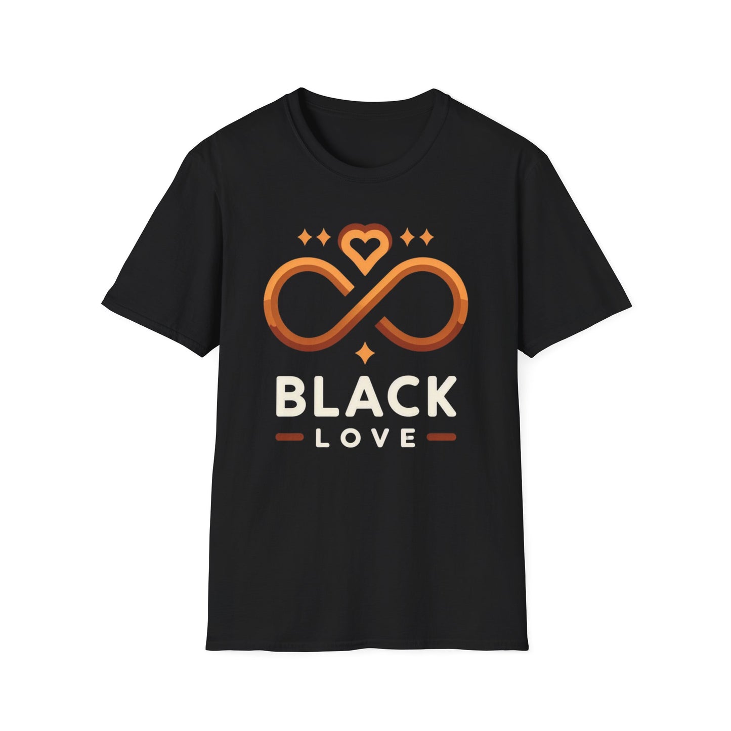 Unisex Softstyle T-Shirt - Black Love Infinity Design