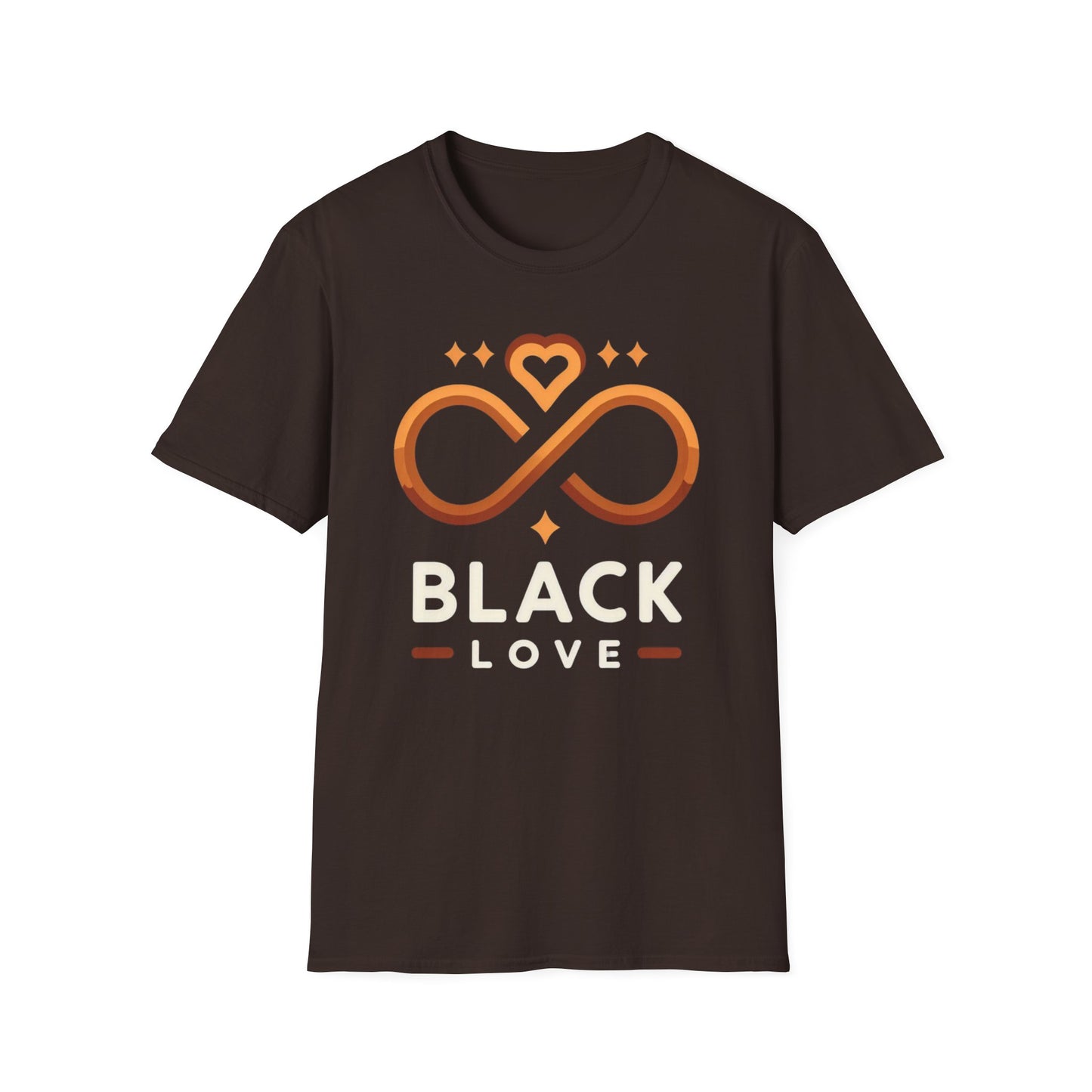 Unisex Softstyle T-Shirt - Black Love Infinity Design