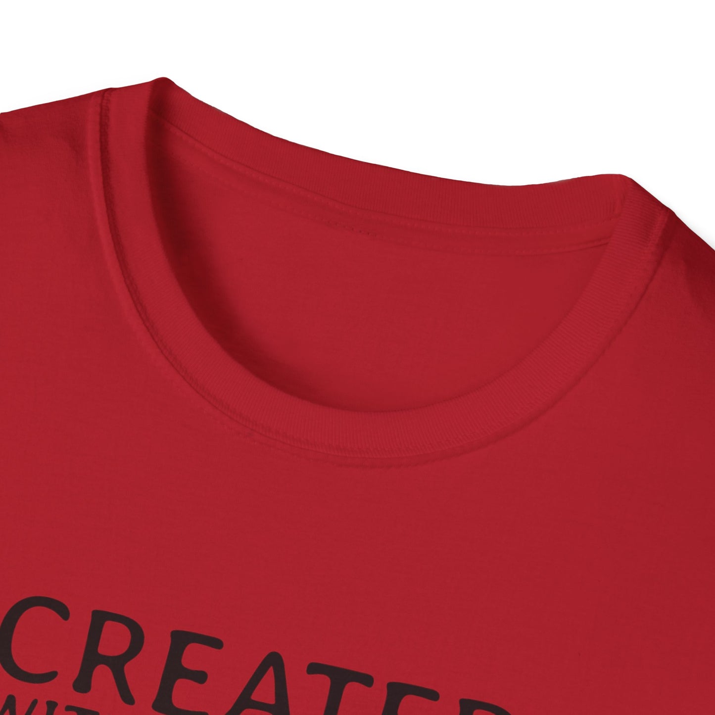 Created with a Purpose Unisex Softstyle T-Shirt - Inspirational Graphic Tee for Faith and Community