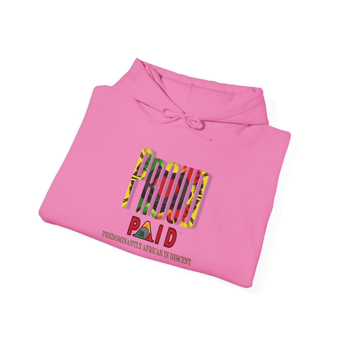 “PROUD” PAID Unisex Heavy Blend™ Hoodie - Celebrate Heritage in Style