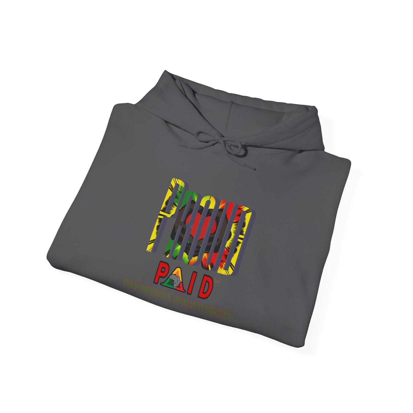 “PROUD” PAID Unisex Heavy Blend™ Hoodie - Celebrate Heritage in Style
