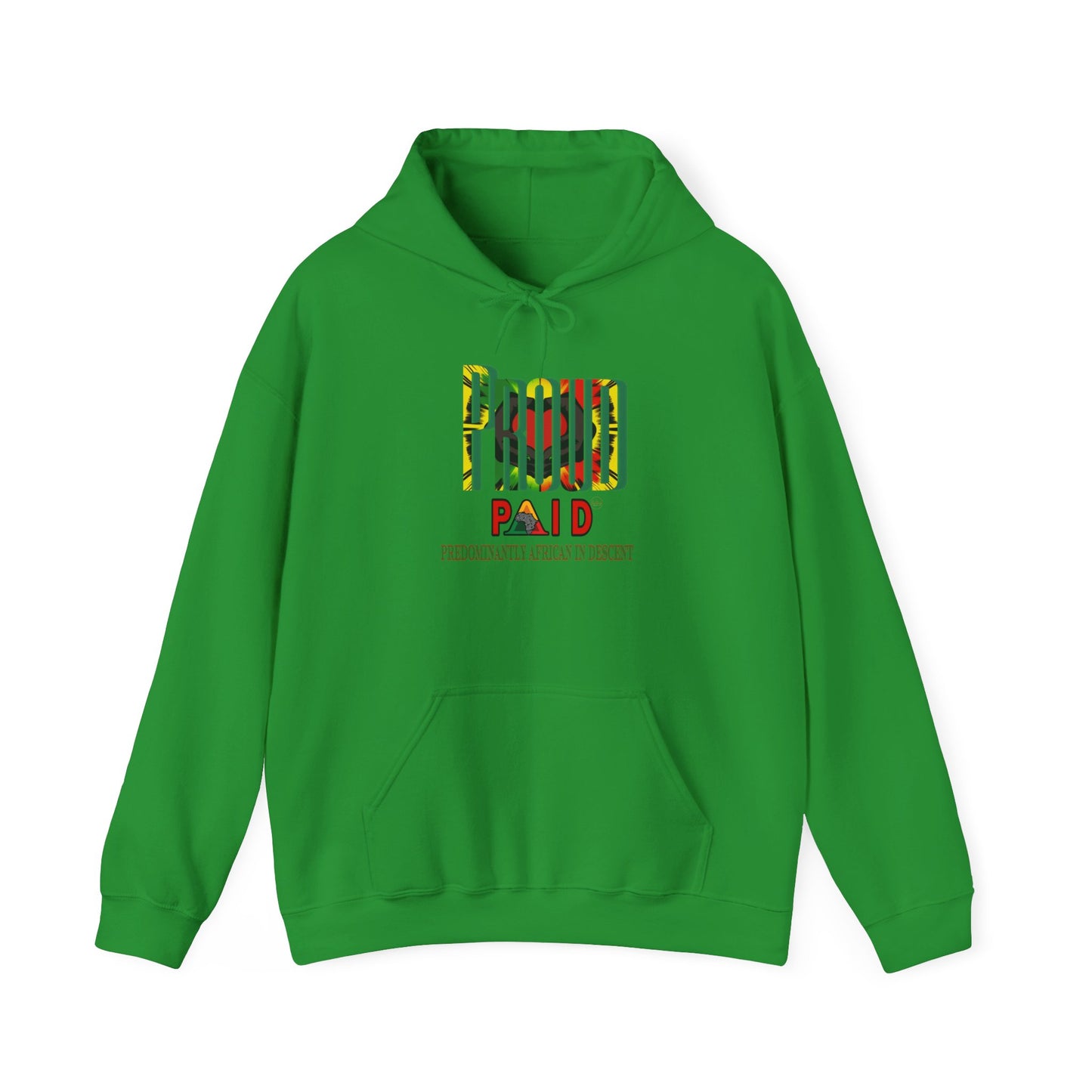 “PROUD” PAID Unisex Heavy Blend™ Hoodie - Celebrate Heritage in Style
