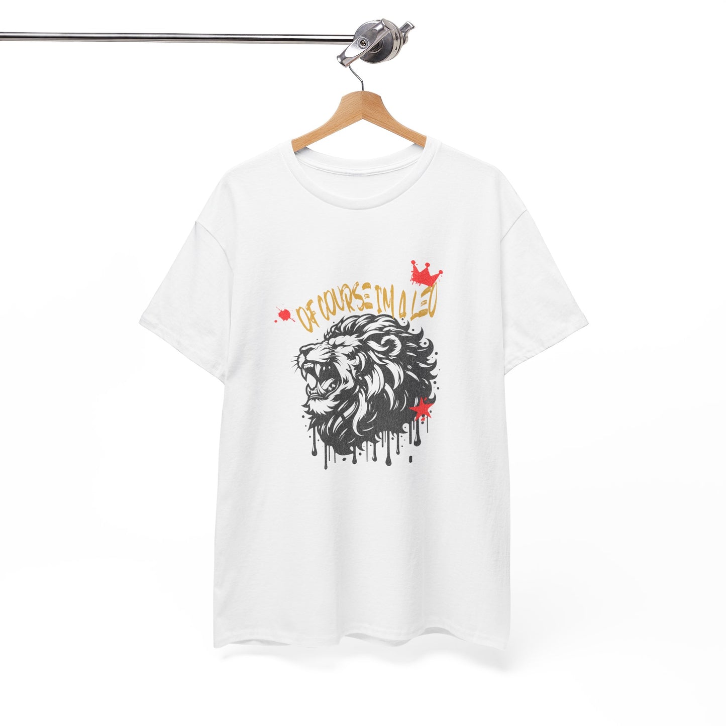 Unisex Heavy Cotton Tee - 'Of Course I'm a Lion' Graphic Tee