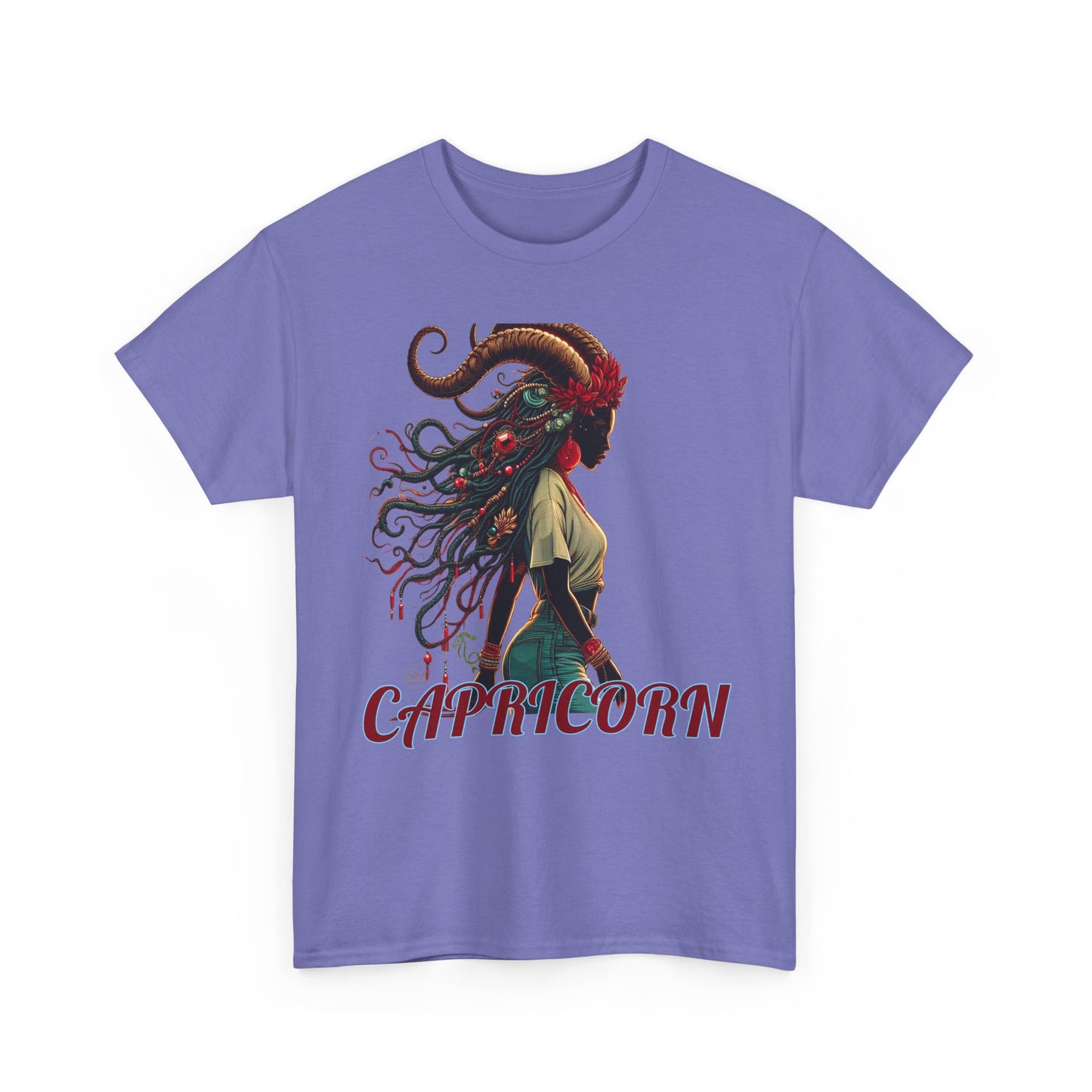 Capricorn Graphic Unisex Heavy Cotton Tee - Astrology Zodiac Shirt