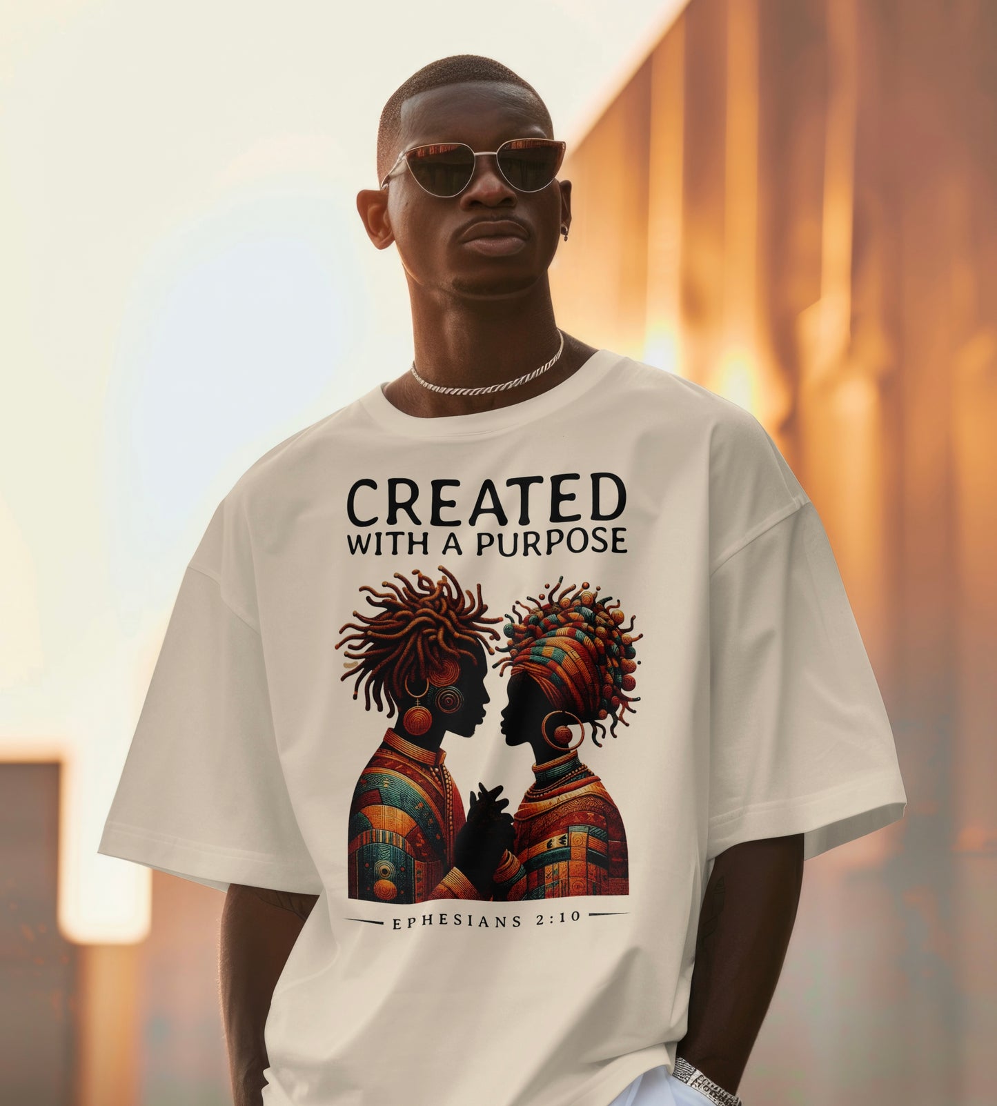 Created with a Purpose Unisex Softstyle T-Shirt - Inspirational Graphic Tee for Faith and Community