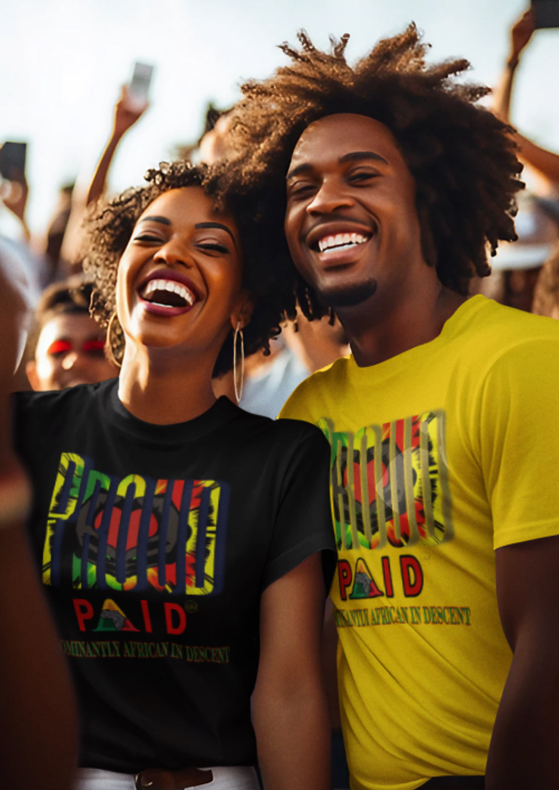 “PROUD” Paid Unisex T-Shirt - Celebrate African Heritage