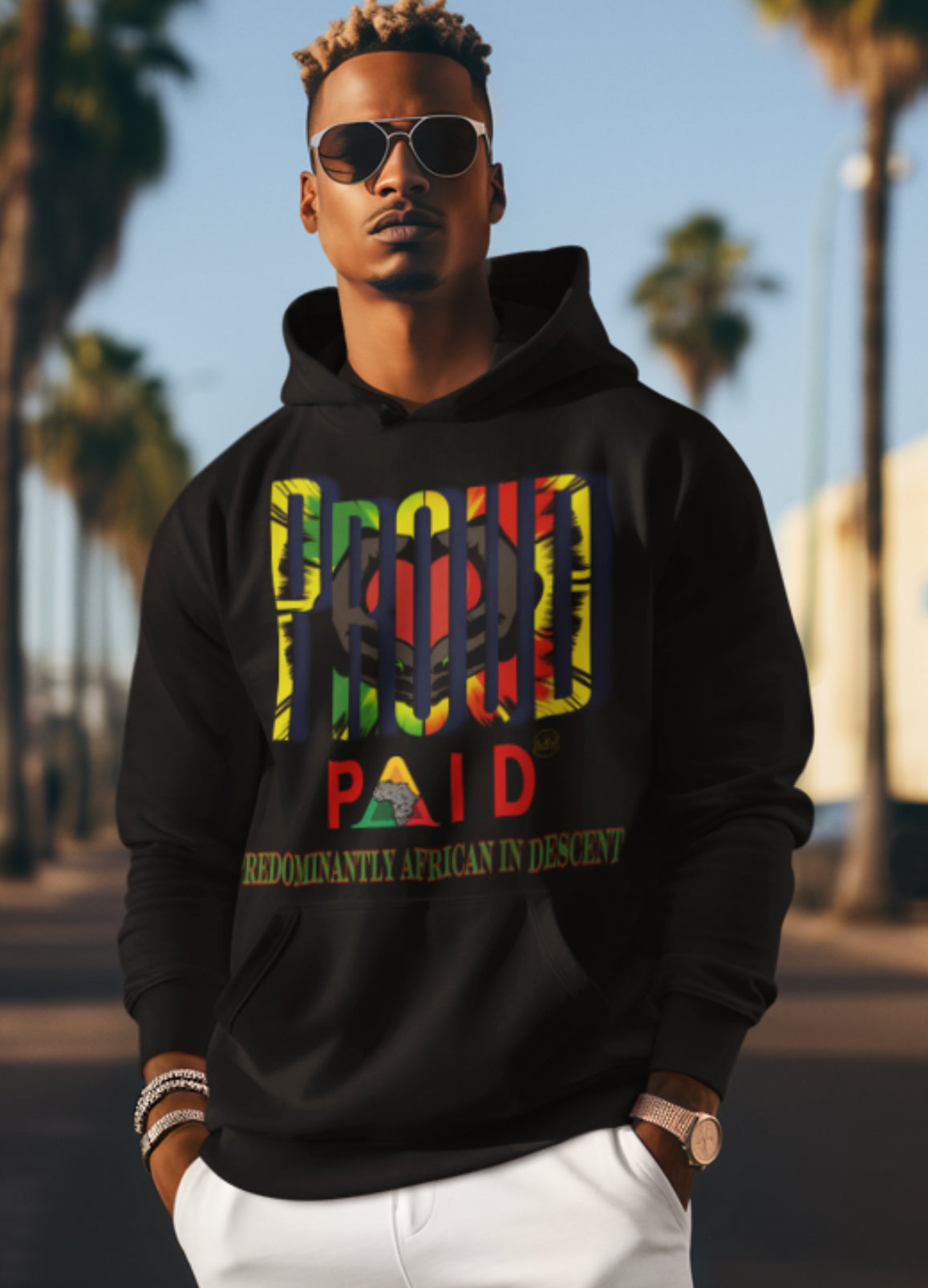 “PROUD” PAID Unisex Heavy Blend™ Hoodie - Celebrate Heritage in Style