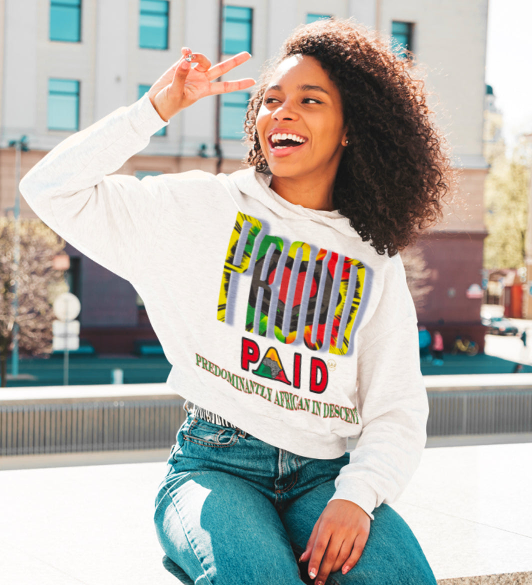 “PROUD” PAID Unisex Heavy Blend™ Hoodie - Celebrate Heritage in Style