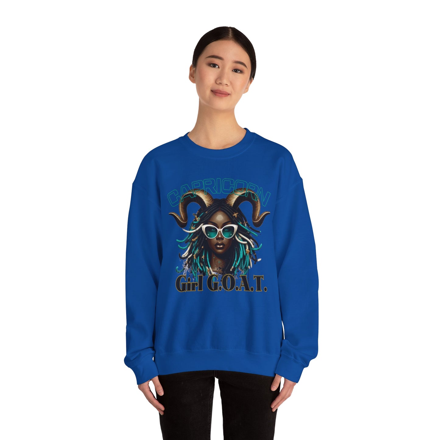 Capricorn Girl G.O.A.T. Unisex Crewneck Sweatshirt