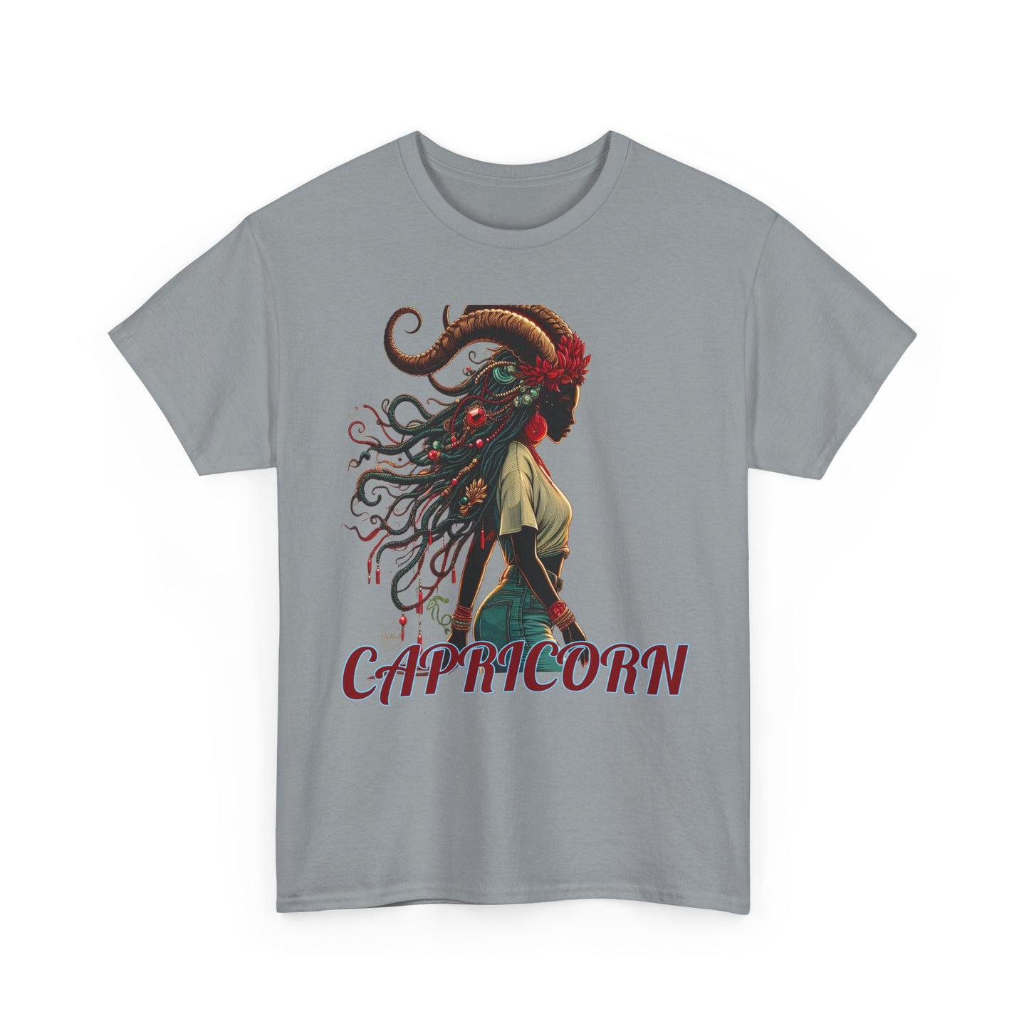 Capricorn Graphic Unisex Heavy Cotton Tee - Astrology Zodiac Shirt