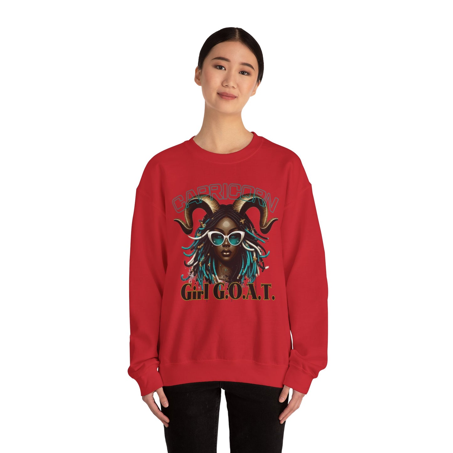 Capricorn Girl G.O.A.T. Unisex Crewneck Sweatshirt