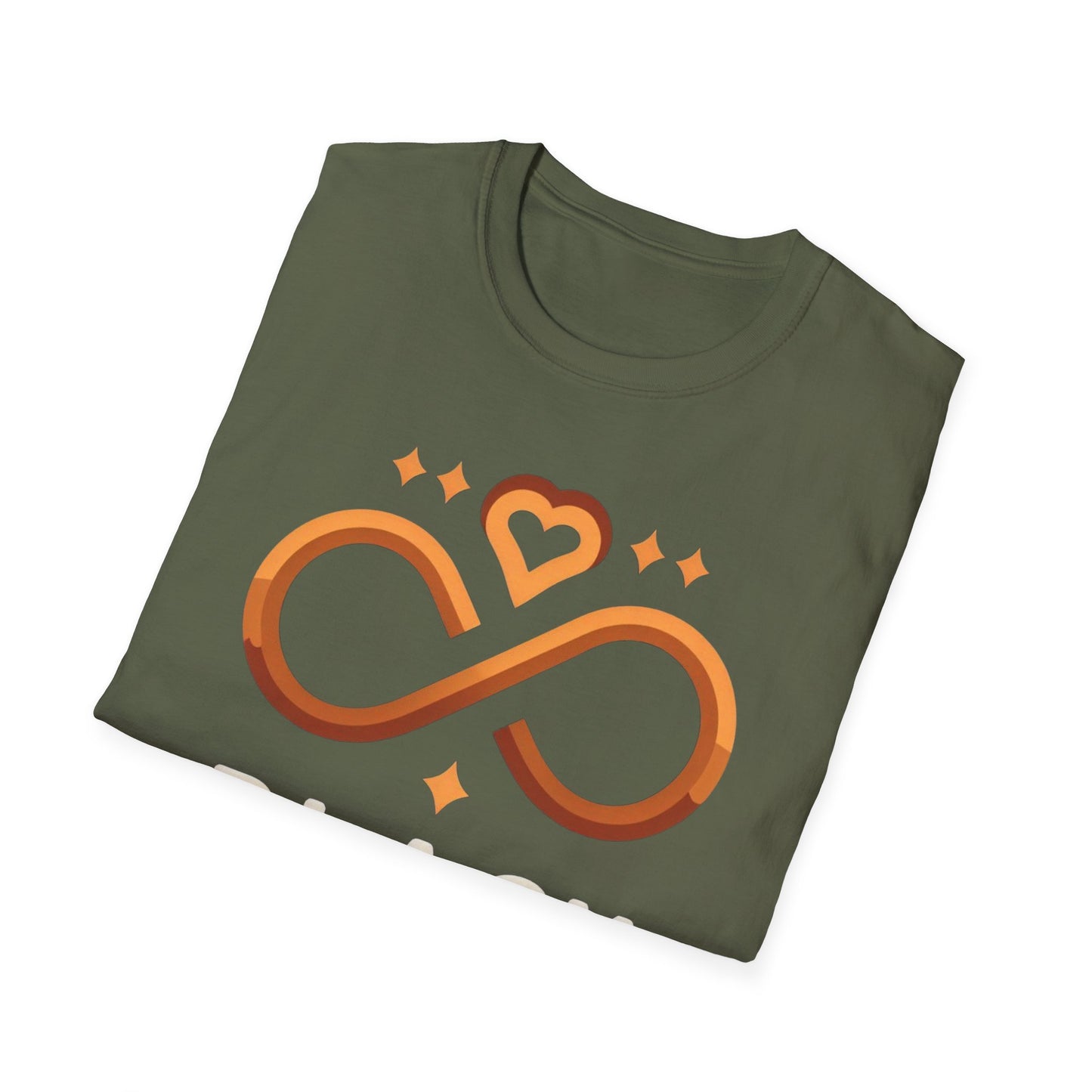 Unisex Softstyle T-Shirt - Black Love Infinity Design