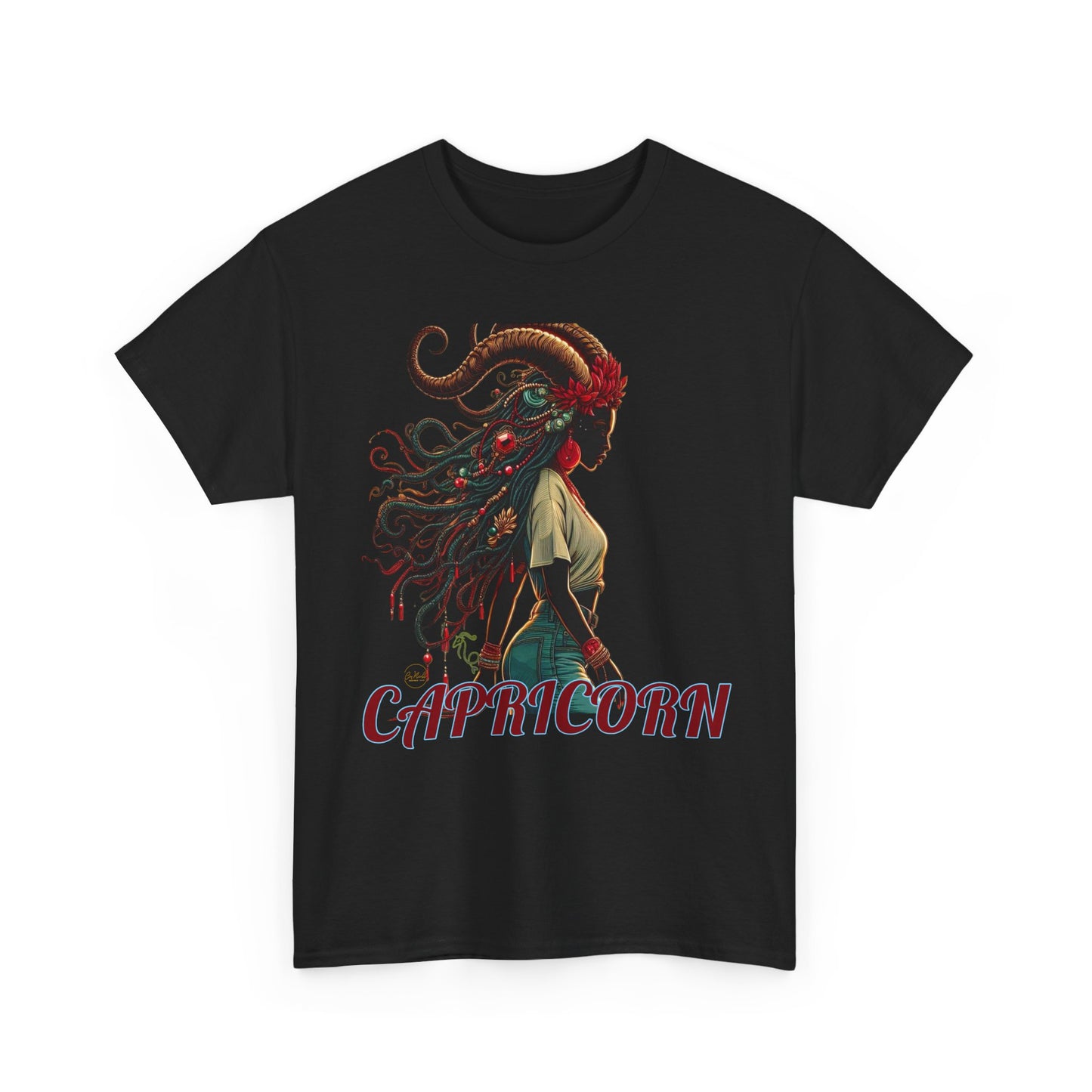 Capricorn Graphic Unisex Heavy Cotton Tee - Astrology Zodiac Shirt