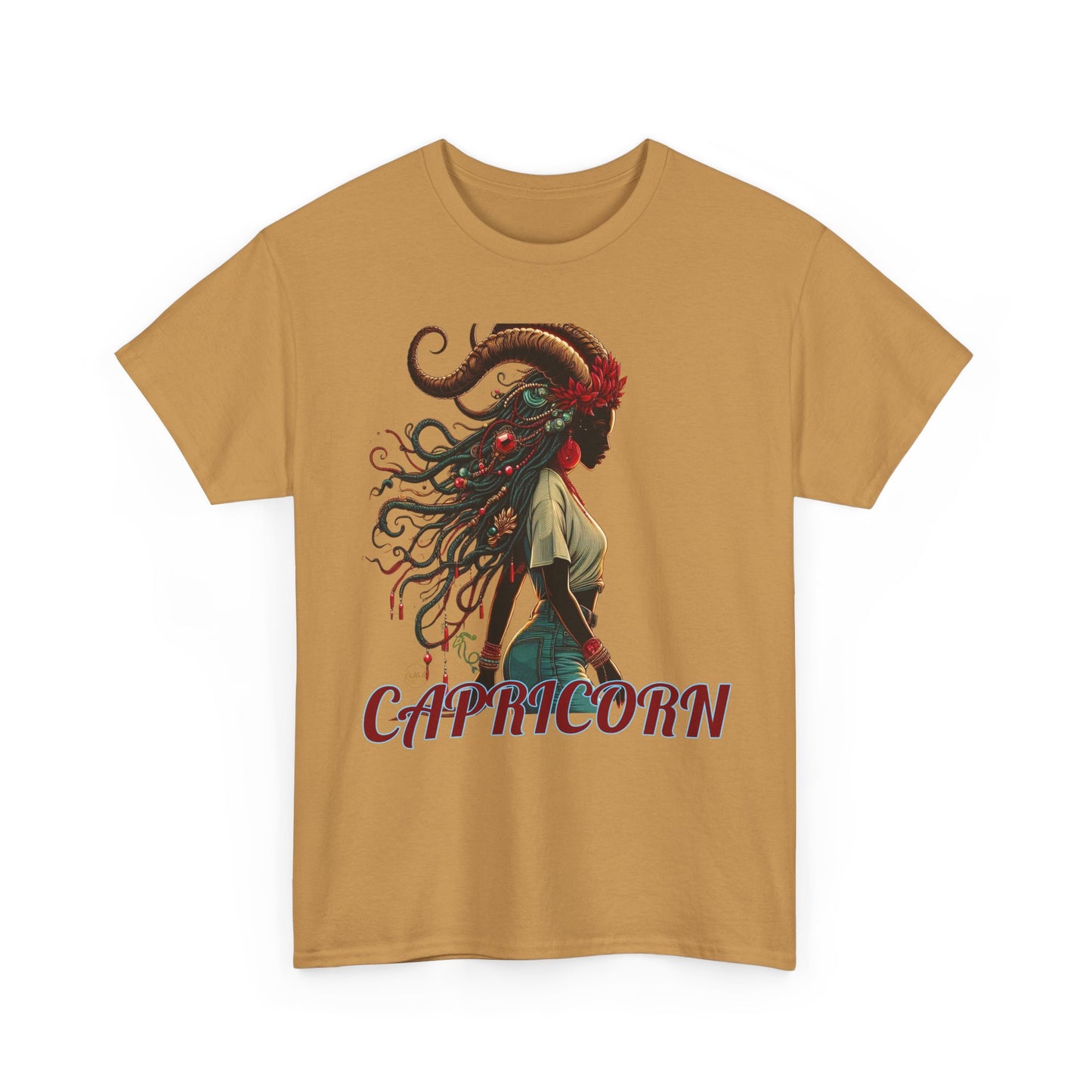 Capricorn Graphic Unisex Heavy Cotton Tee - Astrology Zodiac Shirt