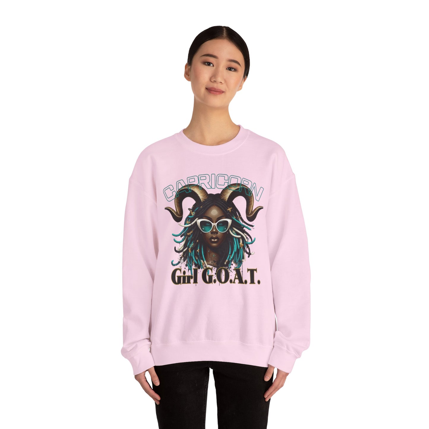 Capricorn Girl G.O.A.T. Unisex Crewneck Sweatshirt