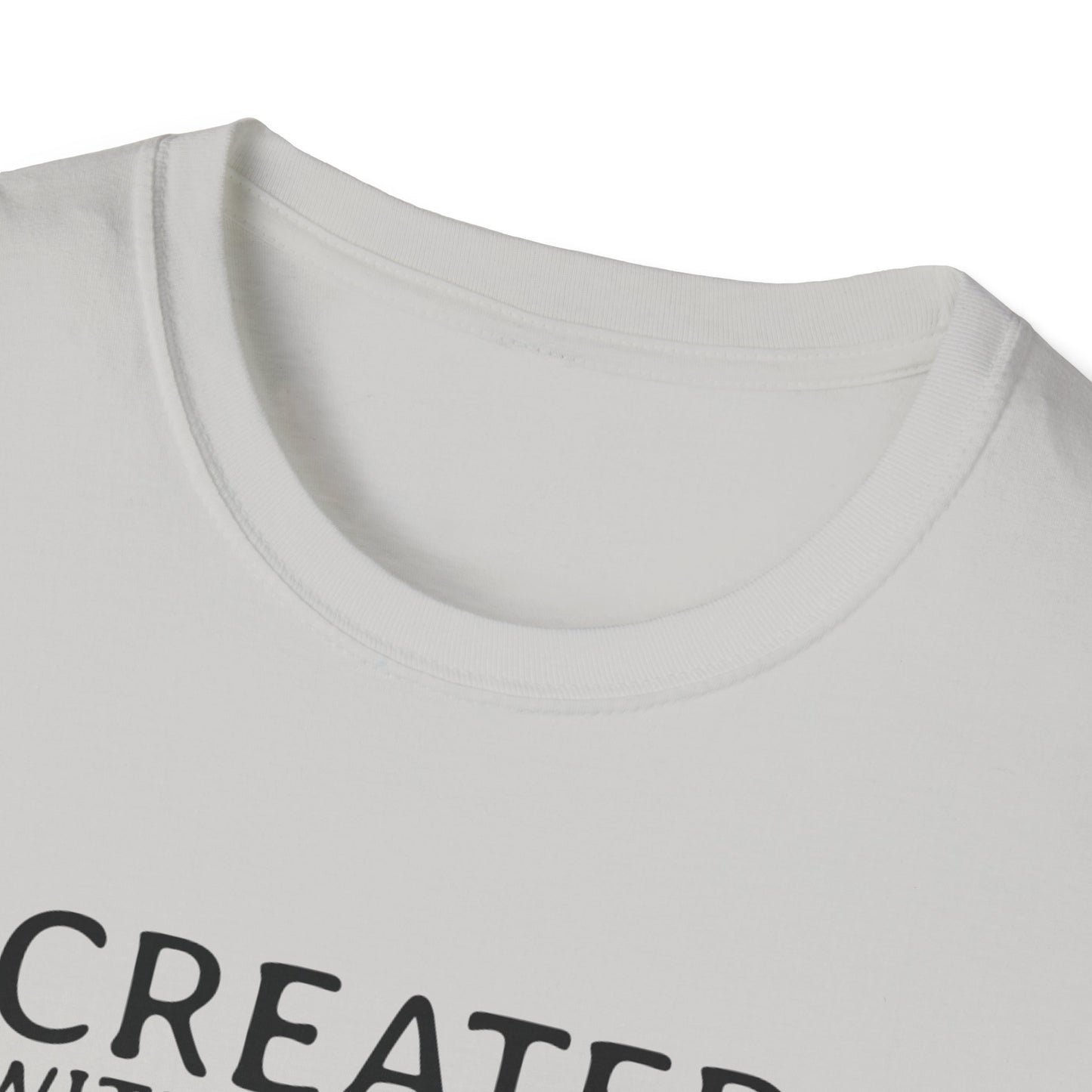 Created with a Purpose Unisex Softstyle T-Shirt - Inspirational Graphic Tee for Faith and Community