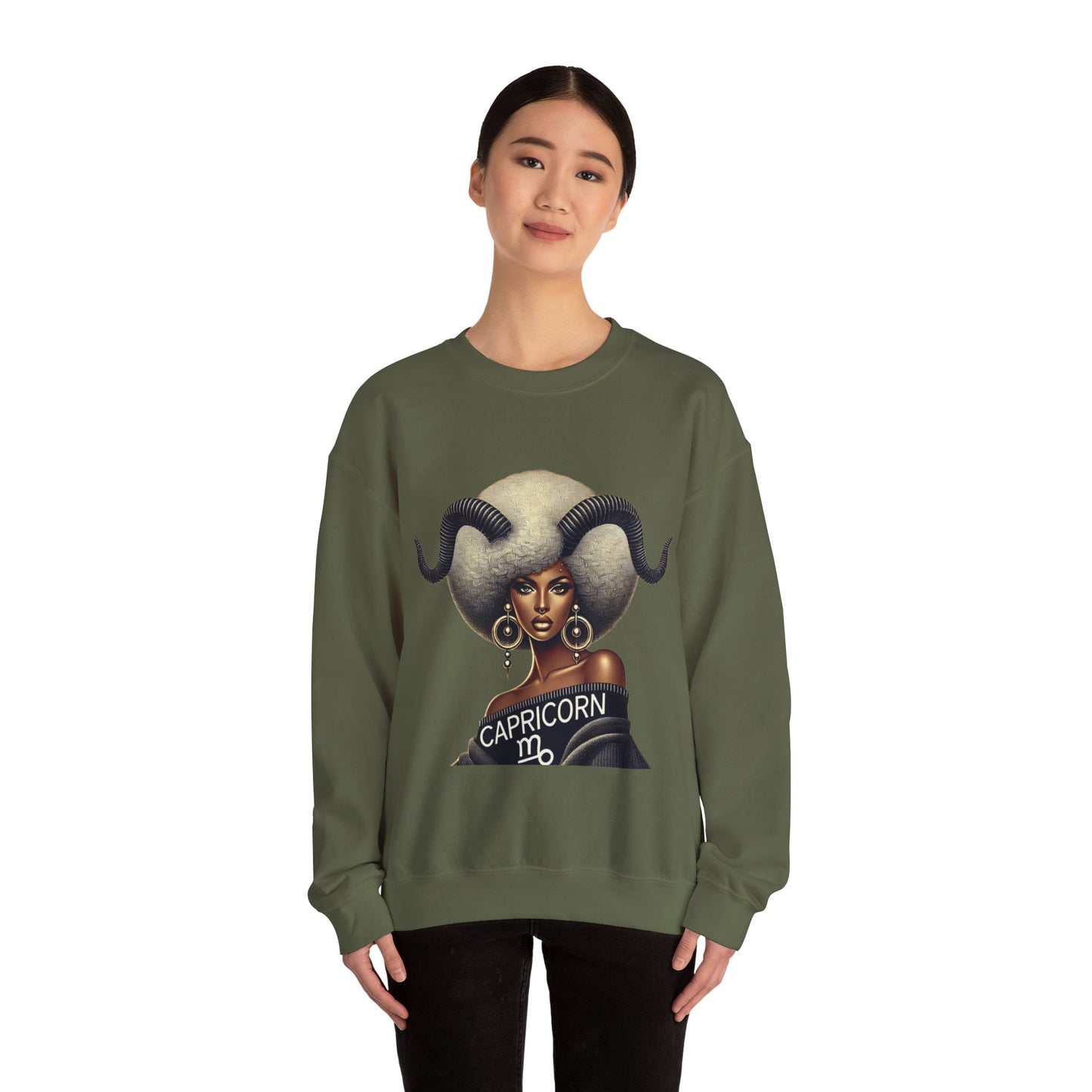 Capricorn Zodiac Sweatshirt for Astrology Lovers - Unisex Heavy Blend® Crewneck