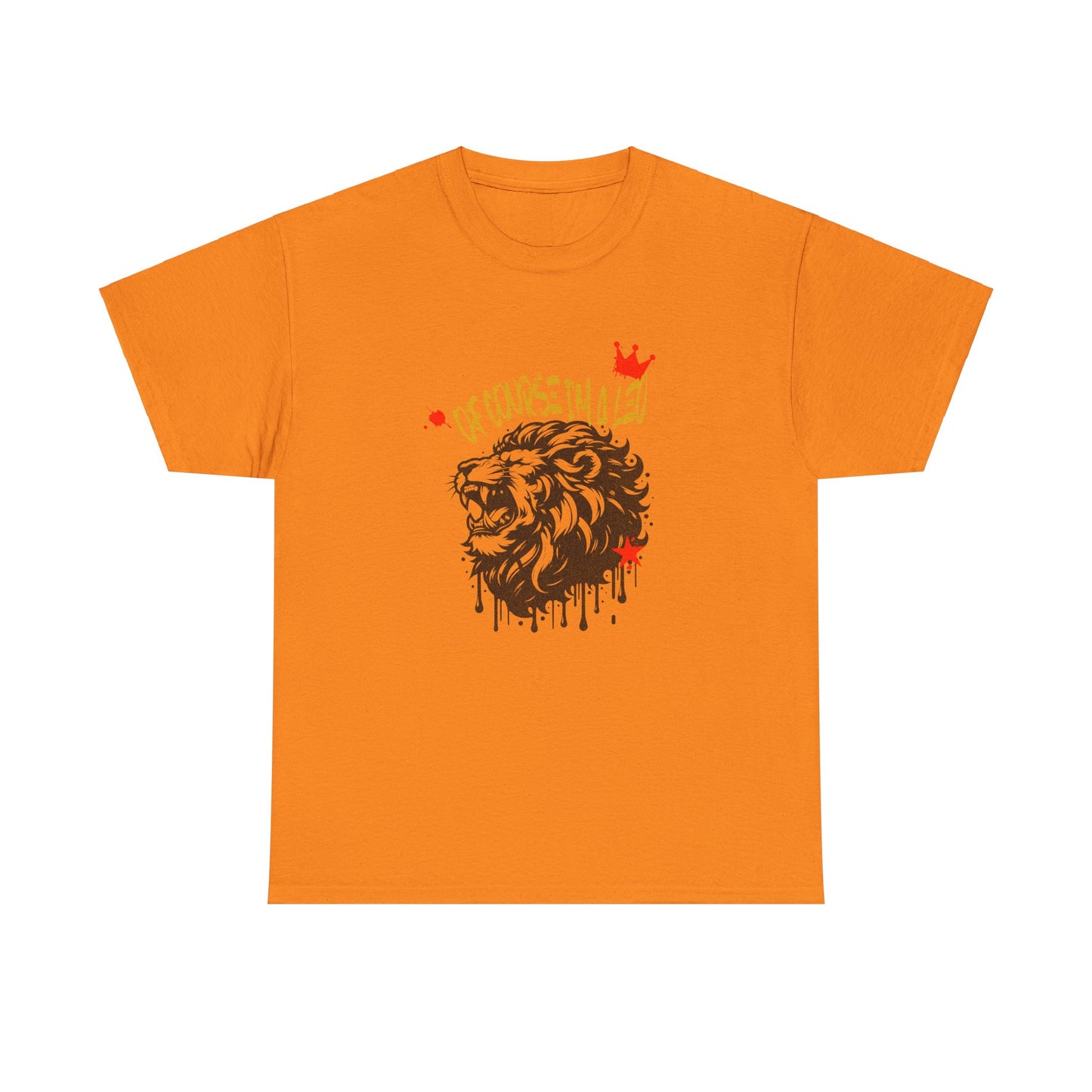 Unisex Heavy Cotton Tee - 'Of Course I'm a Lion' Graphic Tee