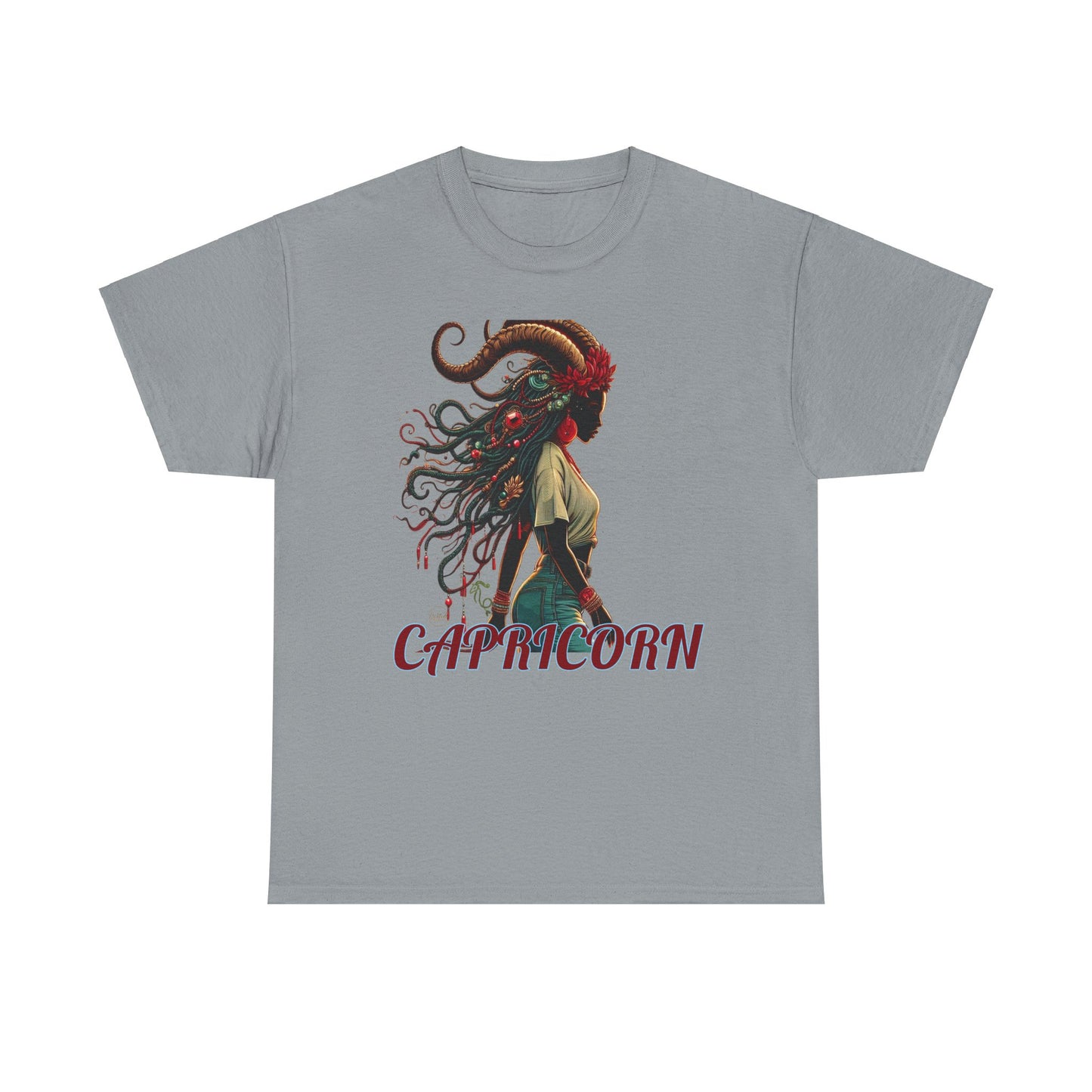 Capricorn Graphic Unisex Heavy Cotton Tee - Astrology Zodiac Shirt