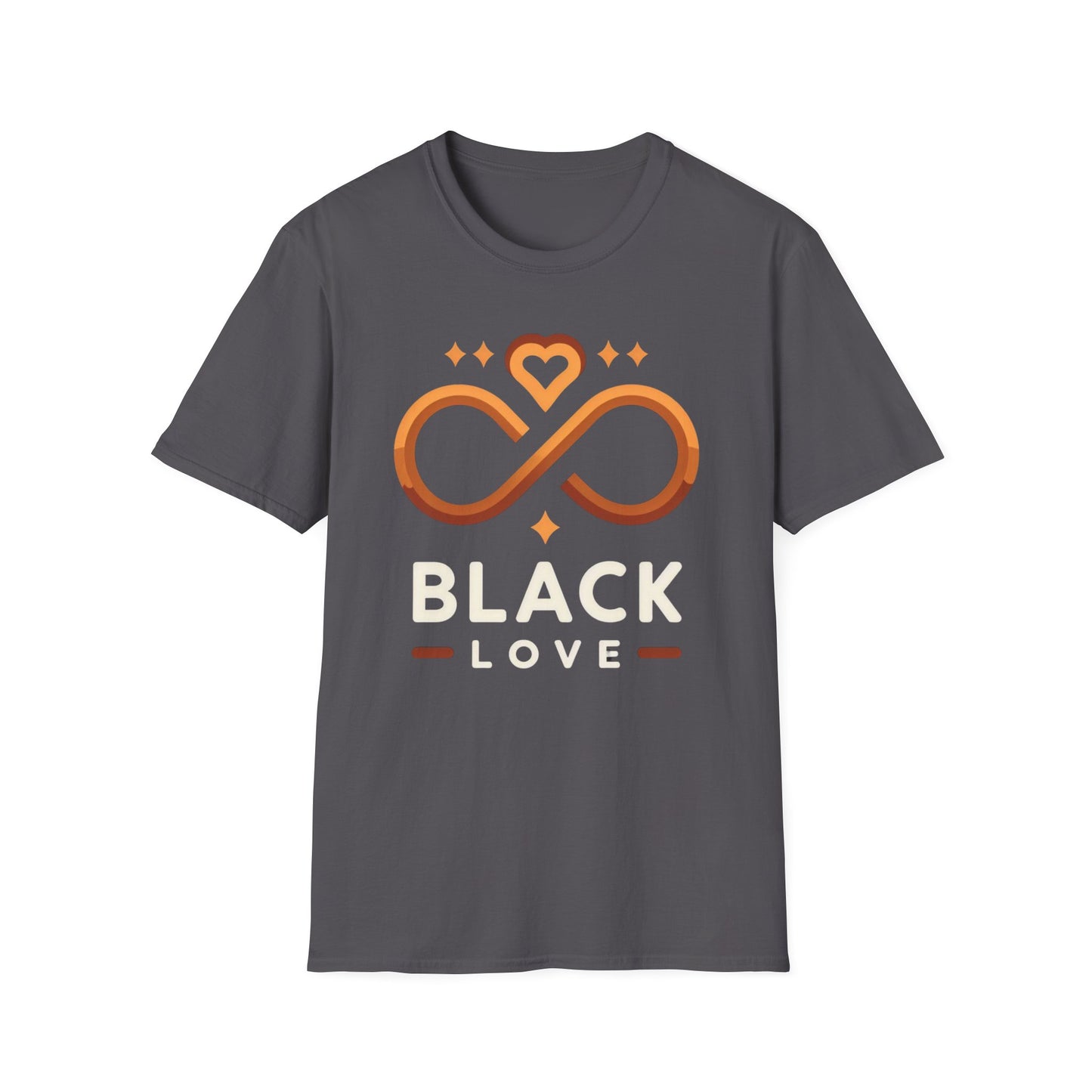 Unisex Softstyle T-Shirt - Black Love Infinity Design