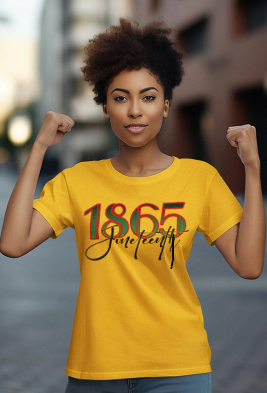 Heritage Unisex Cotton Tee - Celebrate 1865, Black History Shirt, Inclusive Fashion, Unisex Tee, Cultural Pride Apparel