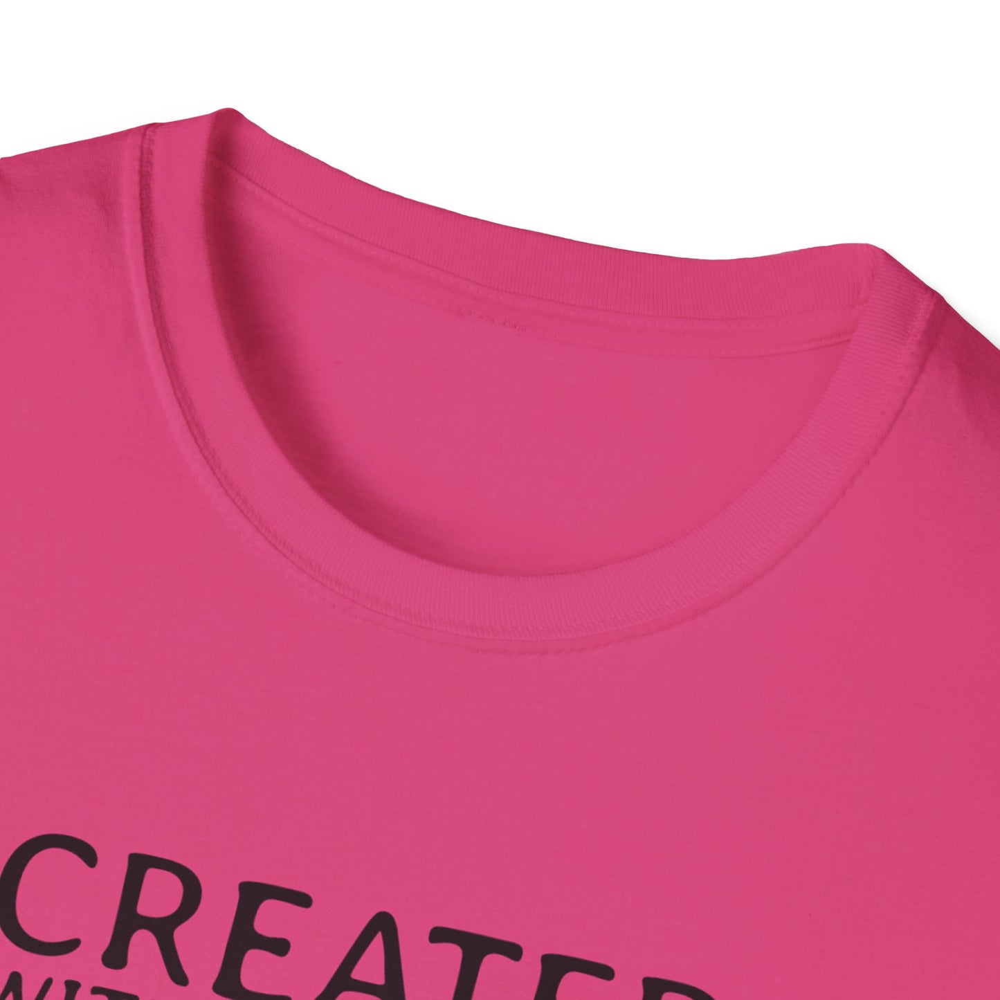 Created with a Purpose Unisex Softstyle T-Shirt - Inspirational Graphic Tee for Faith and Community