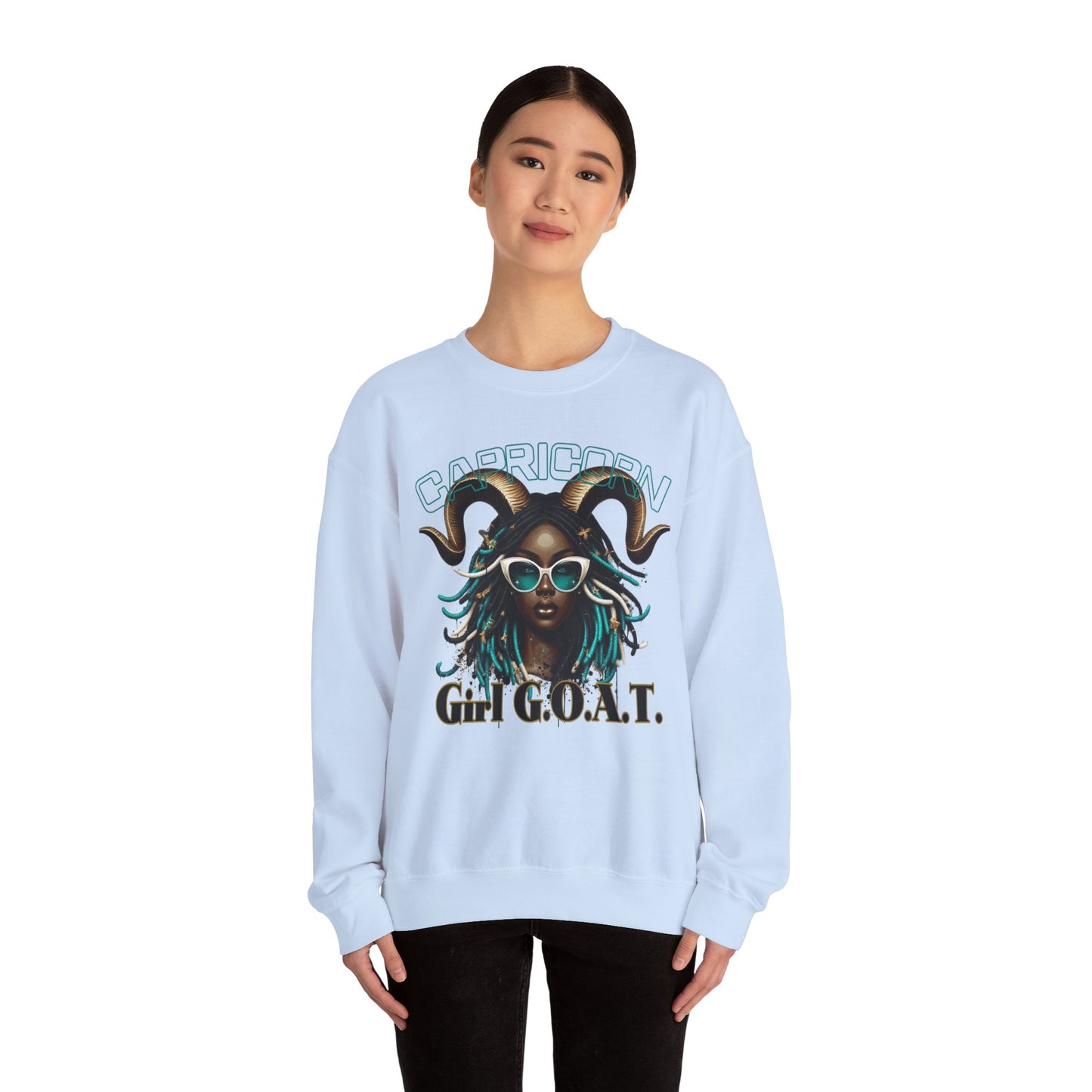 Capricorn Girl G.O.A.T. Unisex Crewneck Sweatshirt