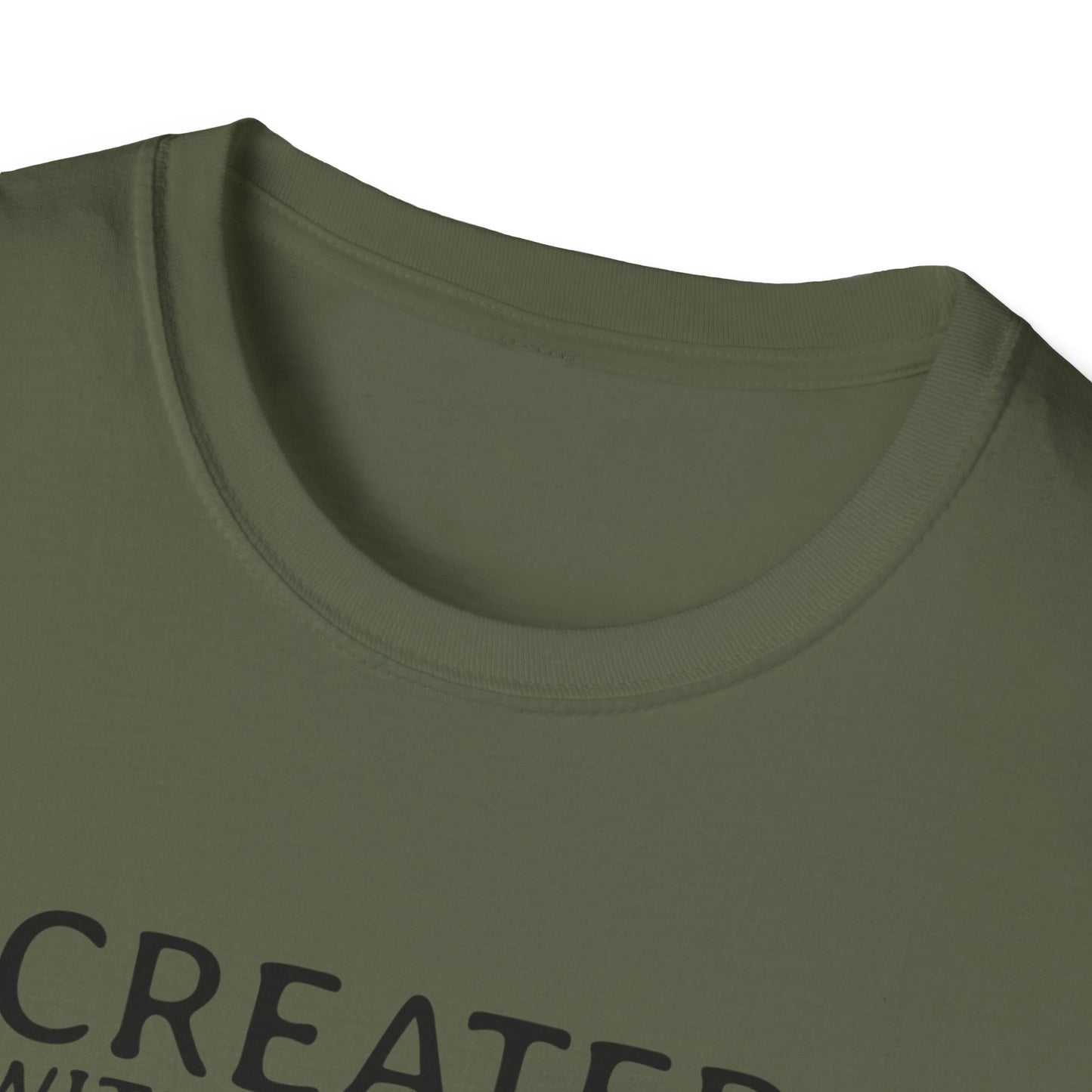 Created with a Purpose Unisex Softstyle T-Shirt - Inspirational Graphic Tee for Faith and Community