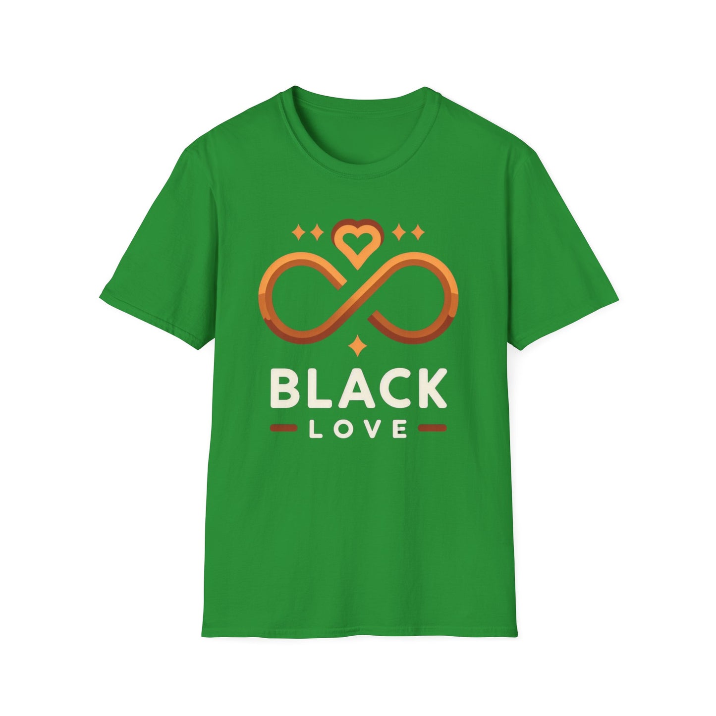 Unisex Softstyle T-Shirt - Black Love Infinity Design