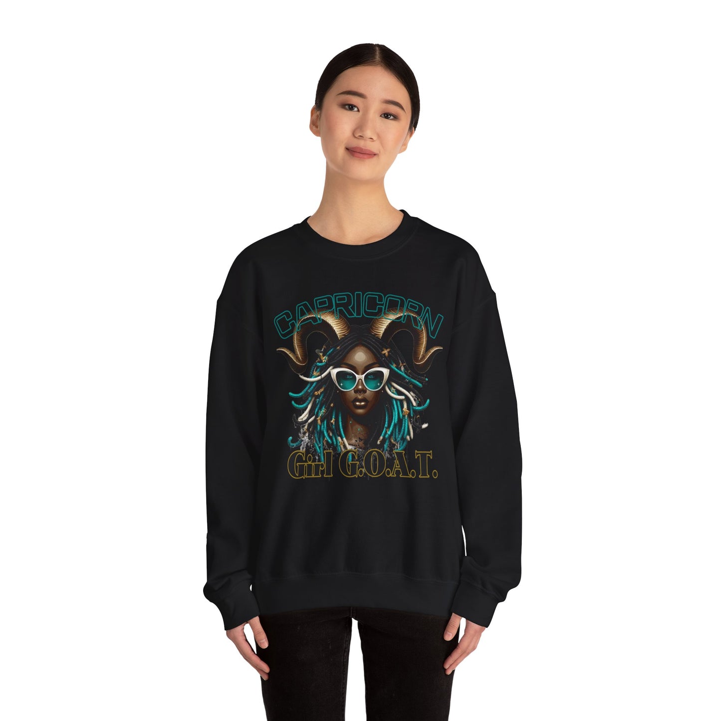 Capricorn Girl G.O.A.T. Unisex Crewneck Sweatshirt