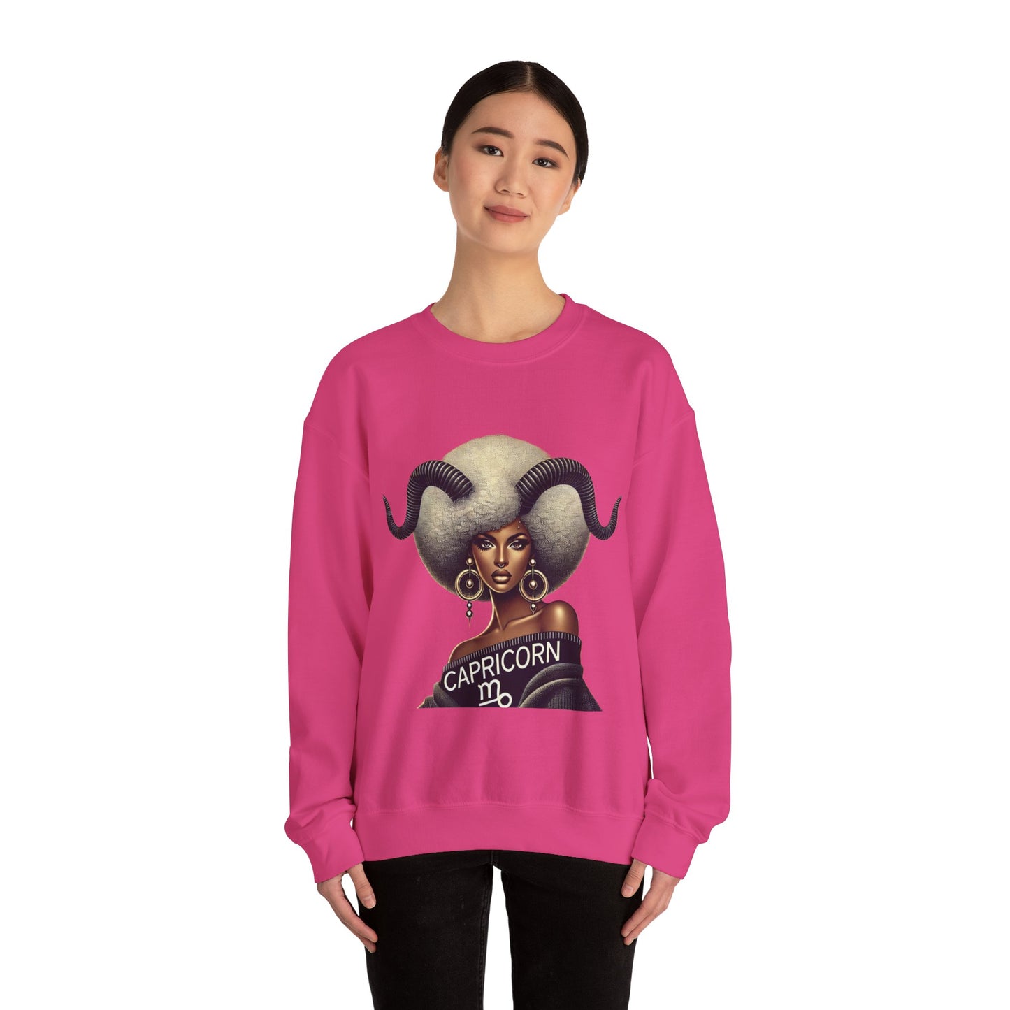 Capricorn Zodiac Sweatshirt for Astrology Lovers - Unisex Heavy Blend® Crewneck