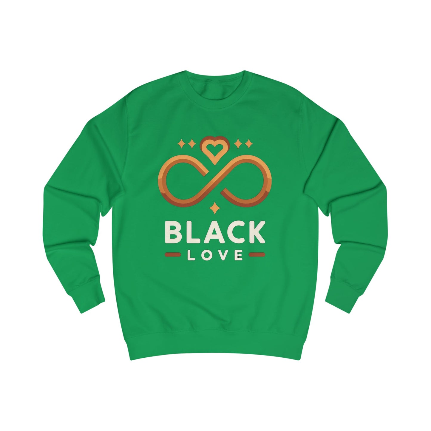 Infinity Love Unisex Sweatshirt - Black Love Design