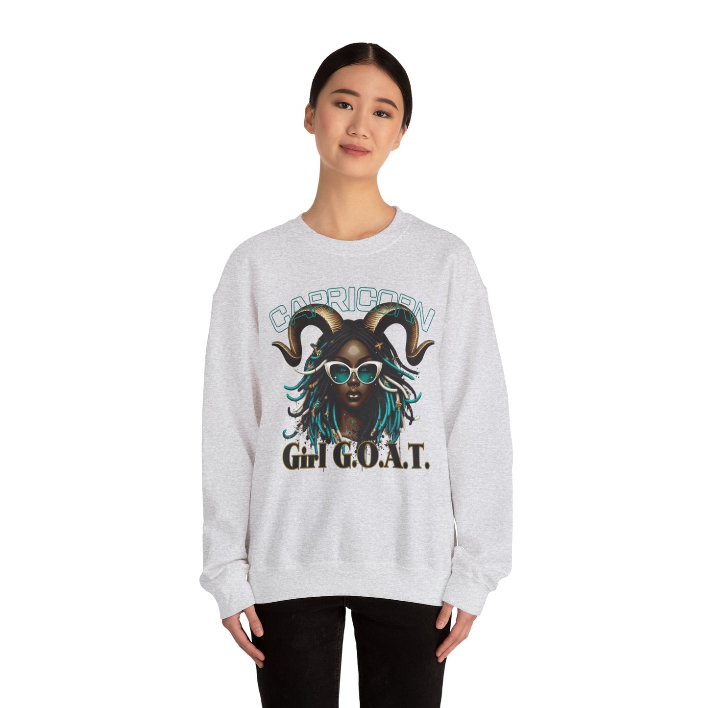 Capricorn Girl G.O.A.T. Unisex Crewneck Sweatshirt